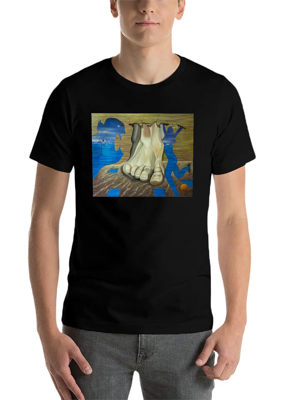 SURREAL PAINTING Basic Graphic T-Shirt – Daily Comfort In Soft Cotton