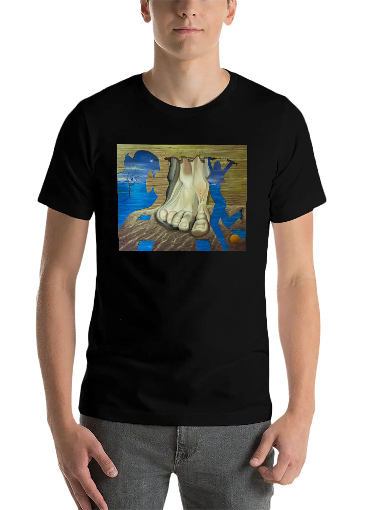 SURREAL PAINTING Basic Graphic T-Shirt – Daily Comfort In Soft Cotton