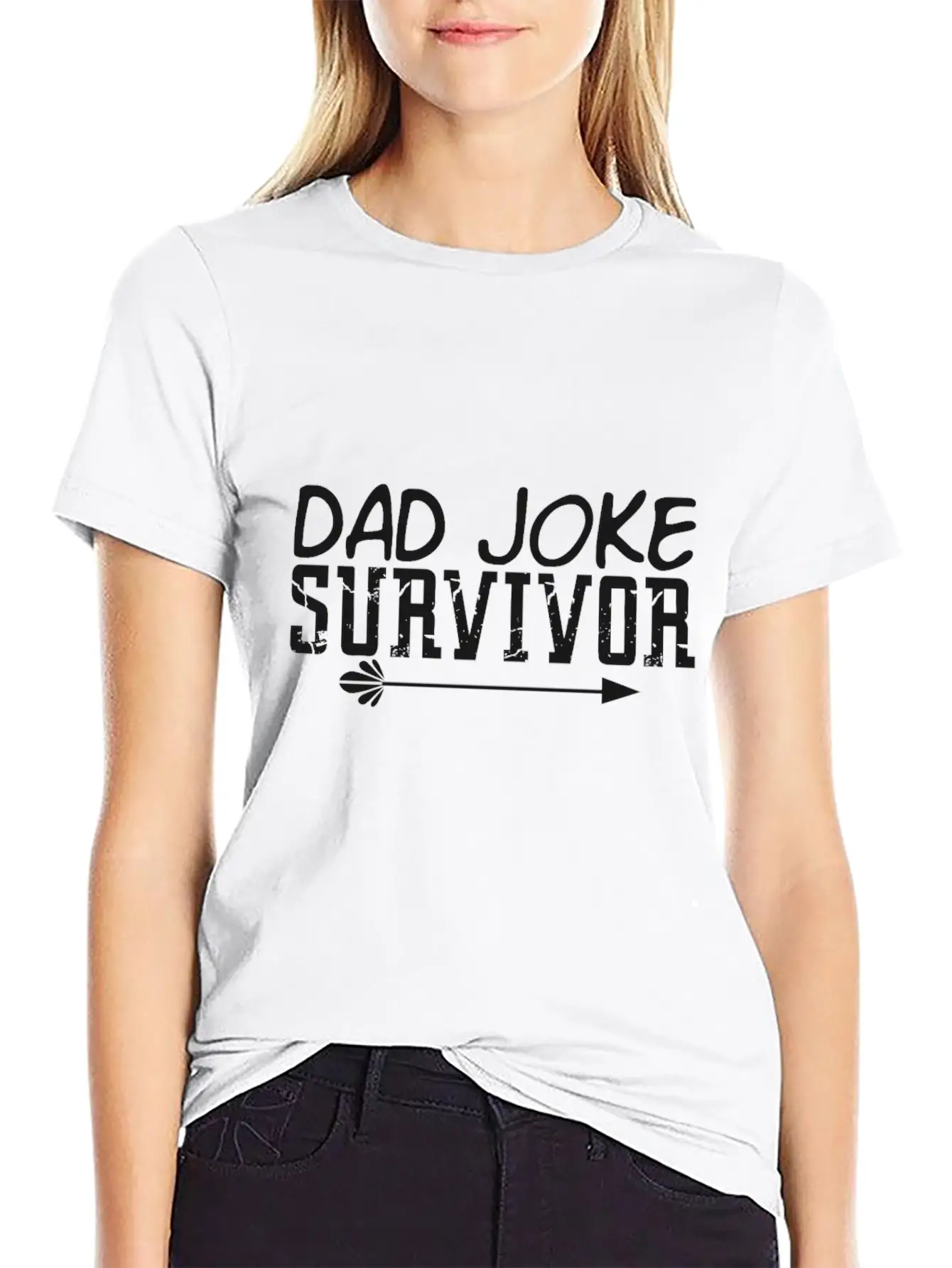 Survivor Of The Dad Joke Unisex Casual T-Shirt – Clean Design For Daily Comfort