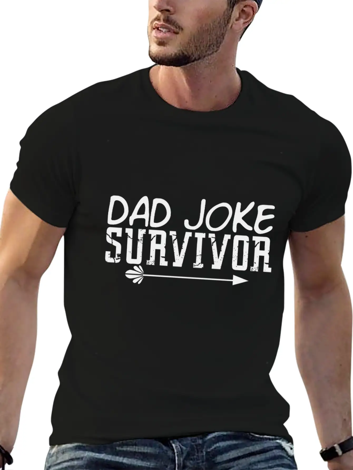 Survivor Of The Dad Joke Unisex Casual T-Shirt – Clean Design For Daily Comfort