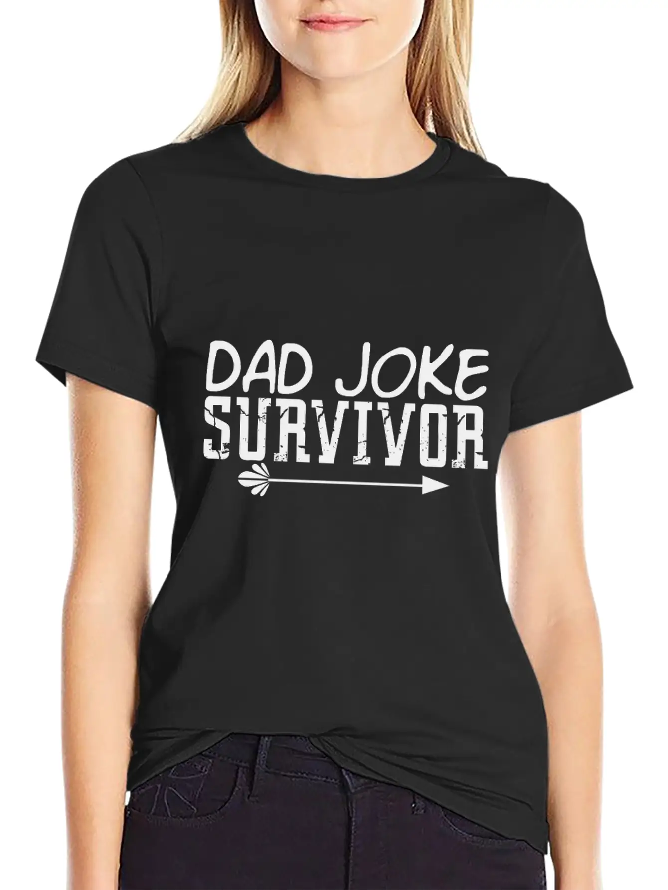 Survivor Of The Dad Joke Unisex Casual T-Shirt – Clean Design For Daily Comfort