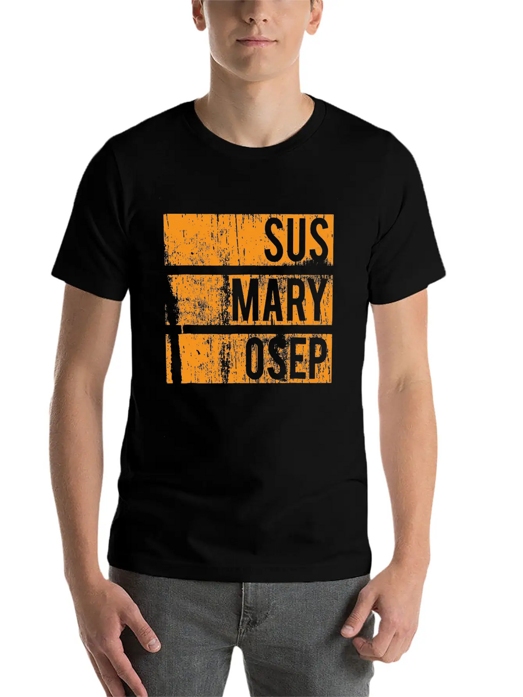 Sus Mary Osep Orange Grunge Relaxed Everyday Tee – Lightweight And Durable Cotton