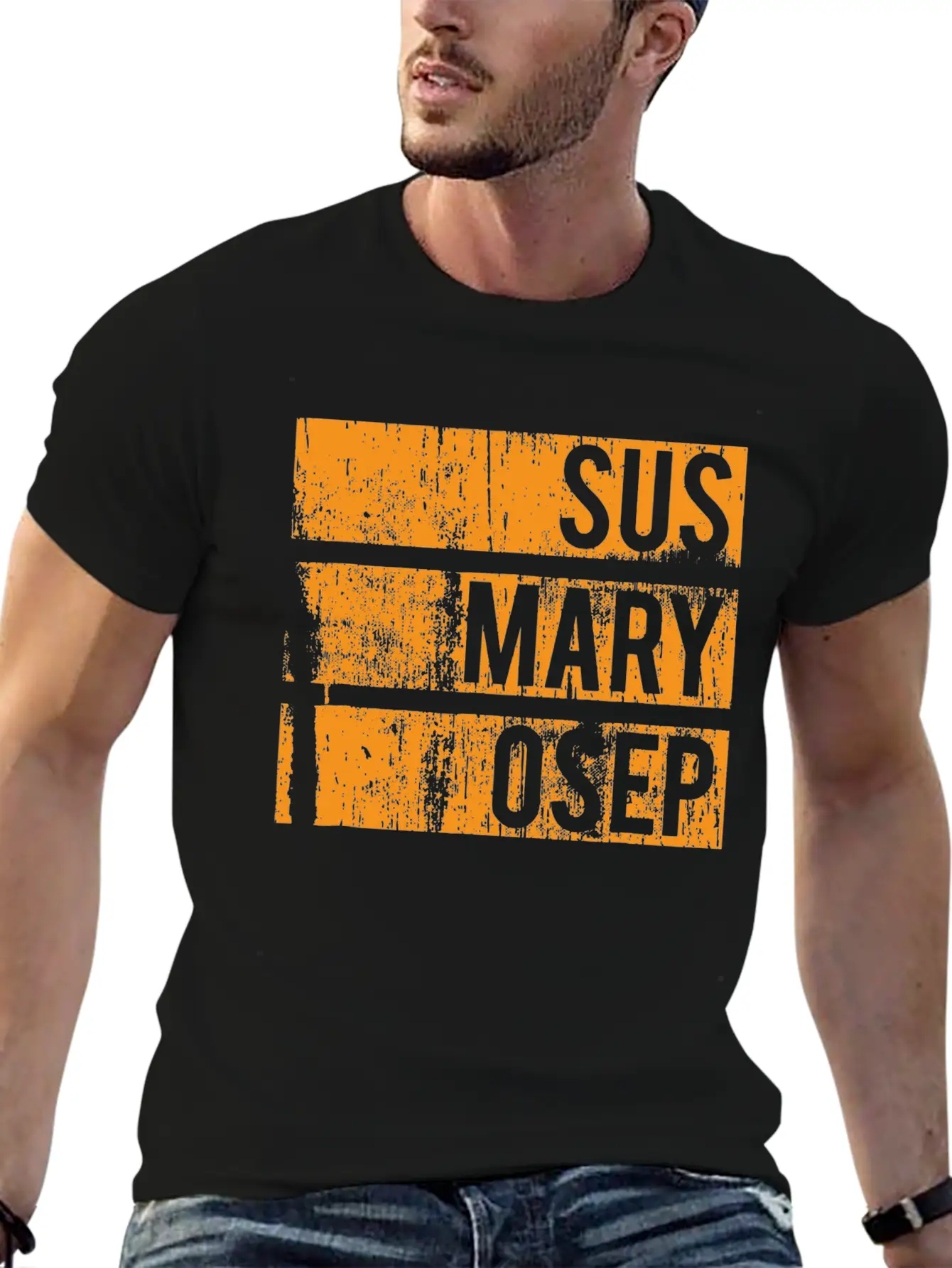 Sus Mary Osep Orange Grunge Relaxed Everyday Tee – Lightweight And Durable Cotton