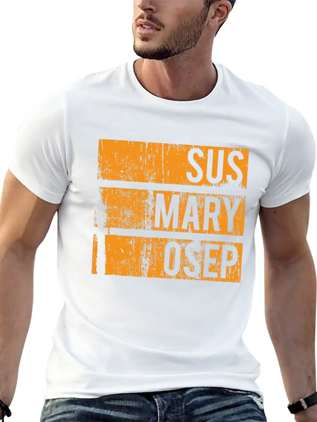 Sus Mary Osep Orange Grunge Relaxed Everyday Tee – Lightweight And Durable Cotton