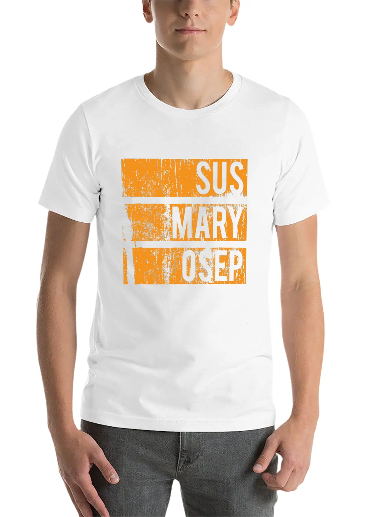 Sus Mary Osep Orange Grunge Relaxed Everyday Tee – Lightweight And Durable Cotton