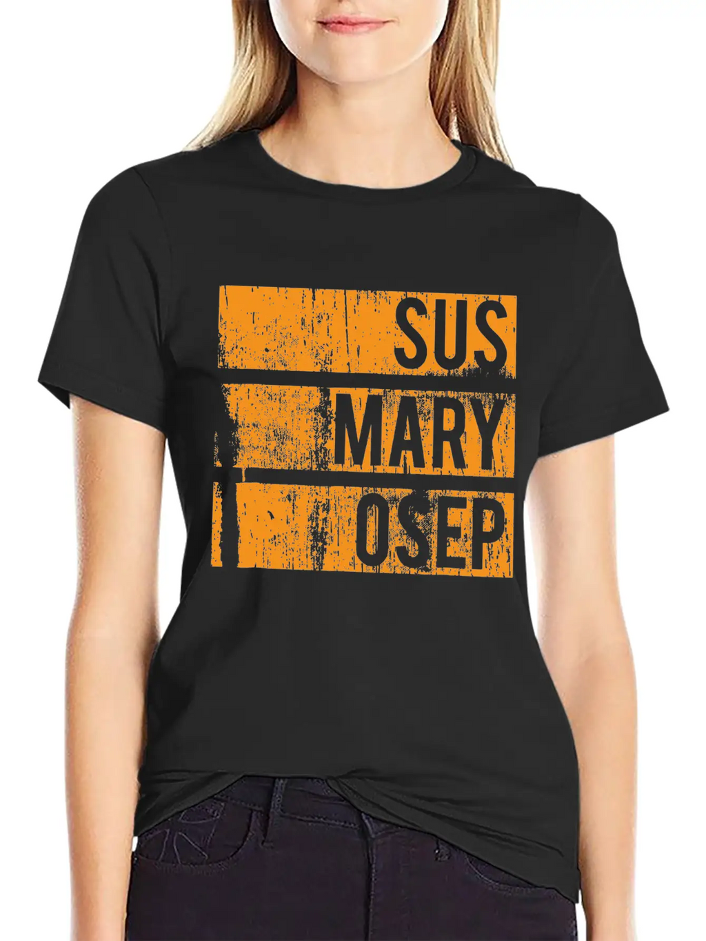 Sus Mary Osep Orange Grunge Relaxed Everyday Tee – Lightweight And Durable Cotton