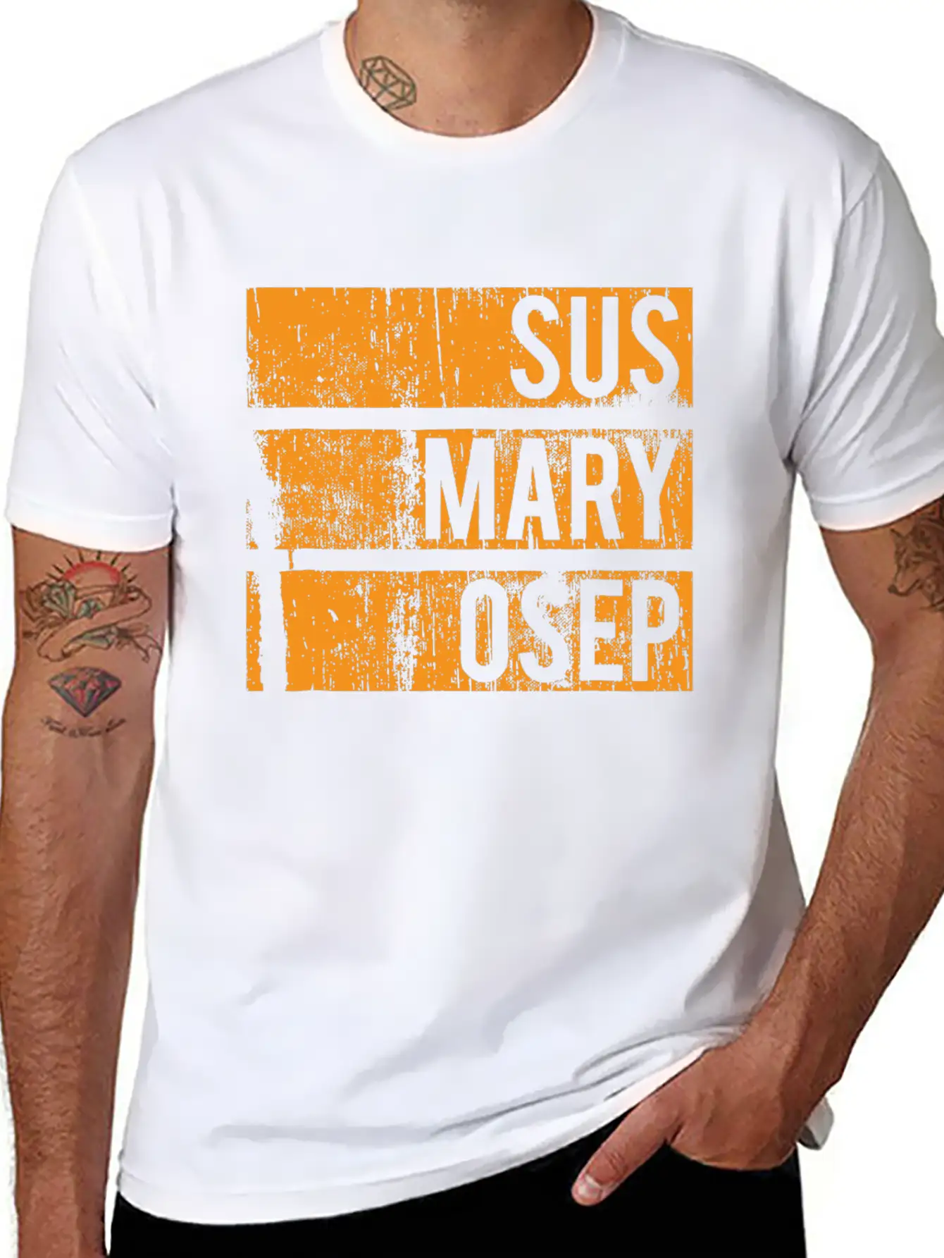 Sus Mary Osep Orange Grunge Relaxed Everyday Tee – Lightweight And Durable Cotton