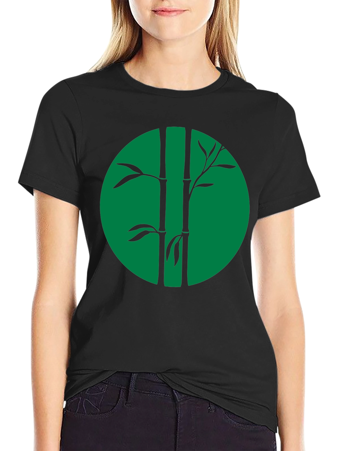 Bamboo Graphic Tee - Cool Black Shirt
