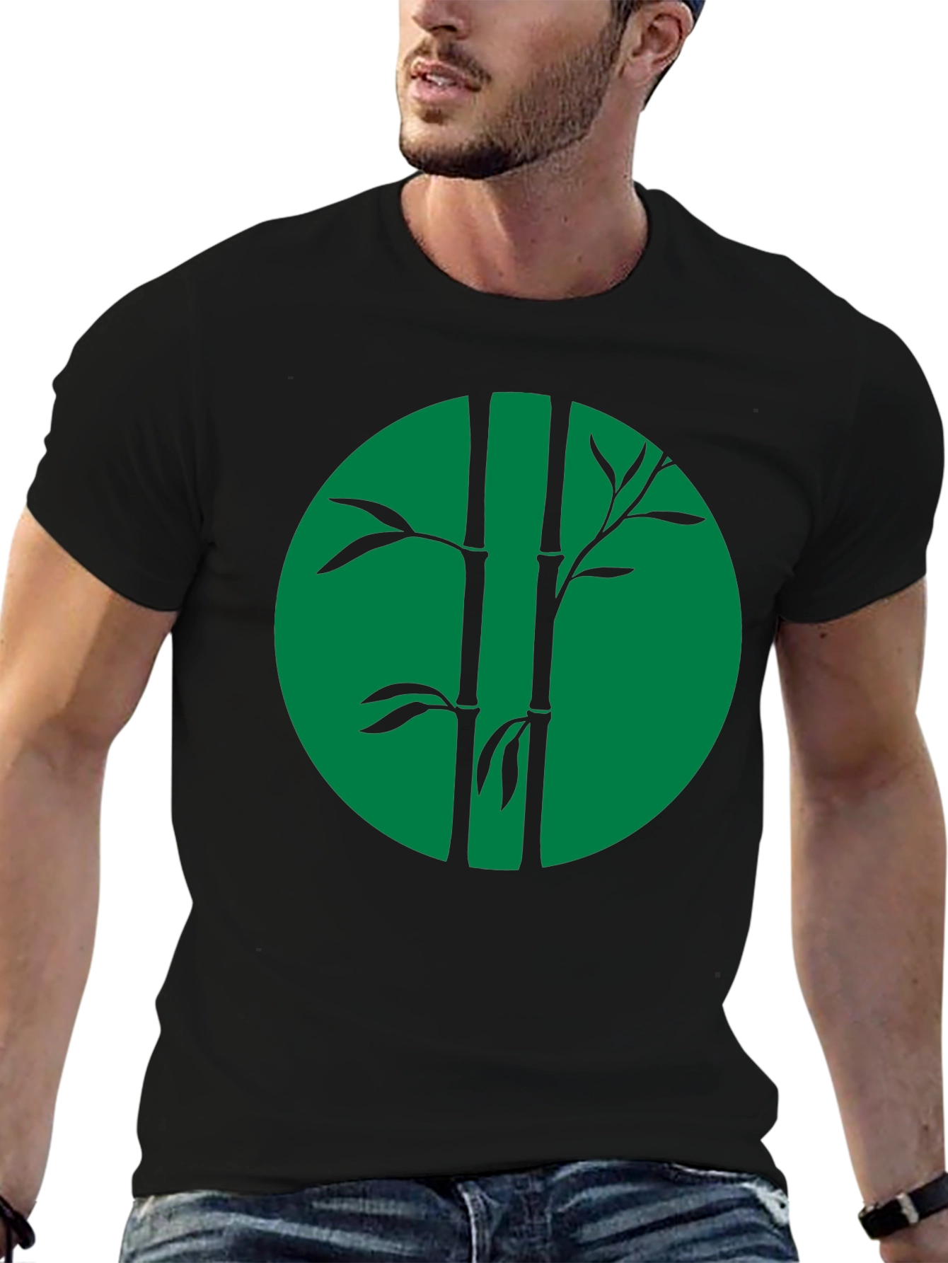 Bamboo Graphic Tee - Cool Black Shirt