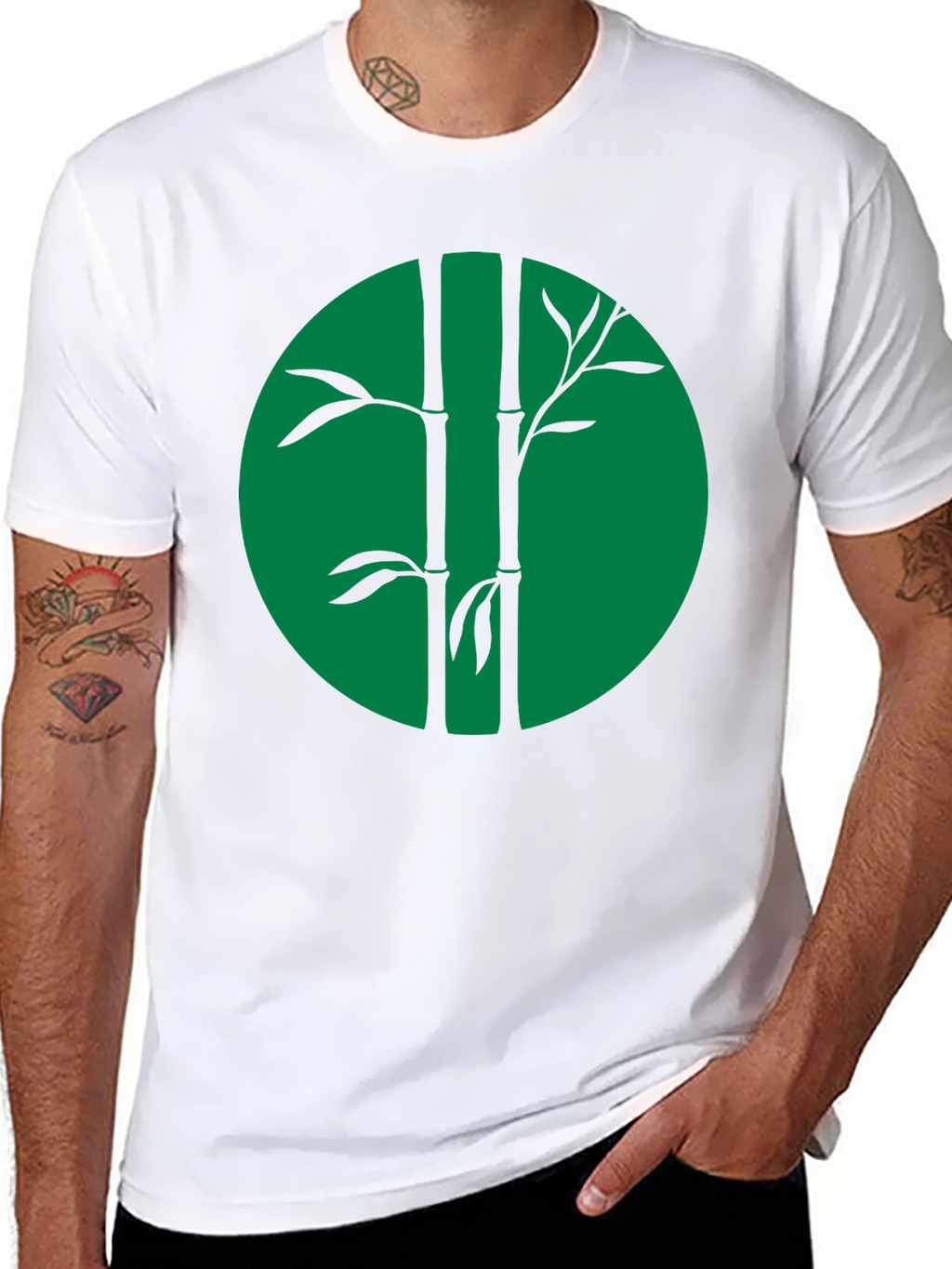 Bamboo Graphic Tee - Cool Black Shirt