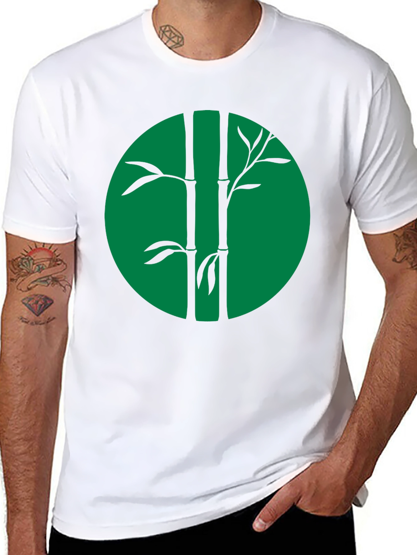 Bamboo Graphic Tee - Cool Black Shirt