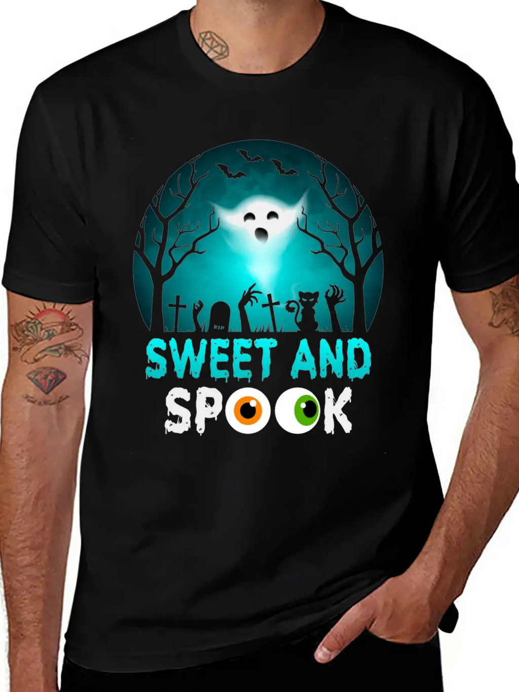 Sweet And Spook Nightmare Funny Halloween Essential Cotton Tee For Daily Outfits – Unisex Style