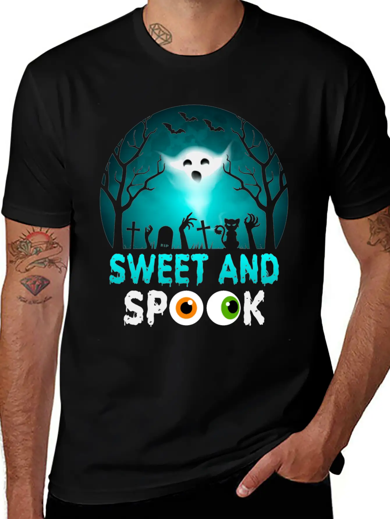 Sweet And Spook Nightmare Funny Halloween Essential Cotton Tee For Daily Outfits – Unisex Style