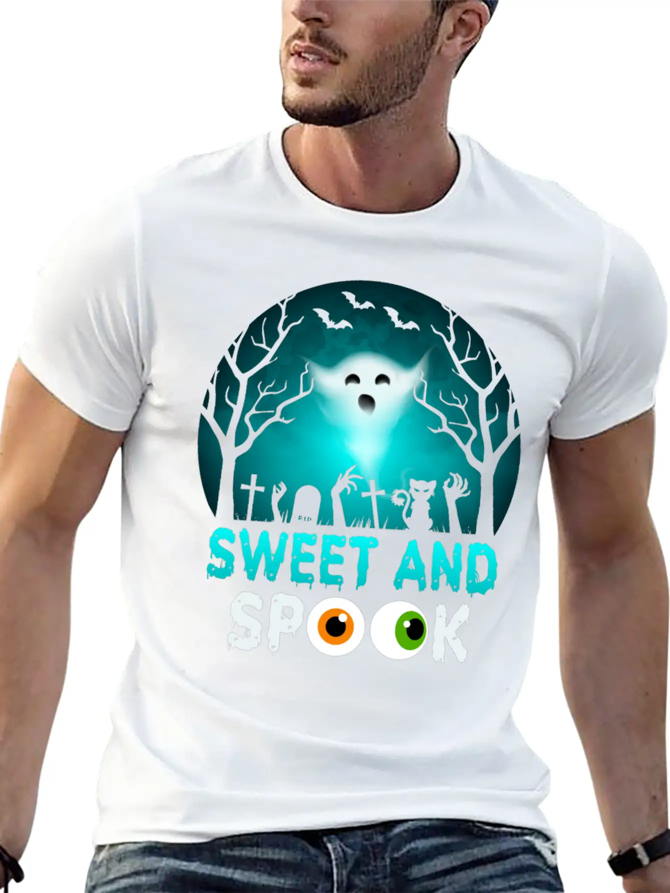 Sweet And Spook Nightmare Funny Halloween Essential Cotton Tee For Daily Outfits – Unisex Style