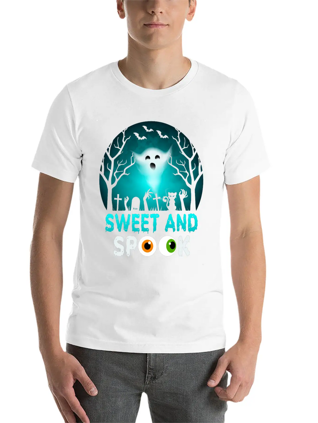 Sweet And Spook Nightmare Funny Halloween Essential Cotton Tee For Daily Outfits – Unisex Style