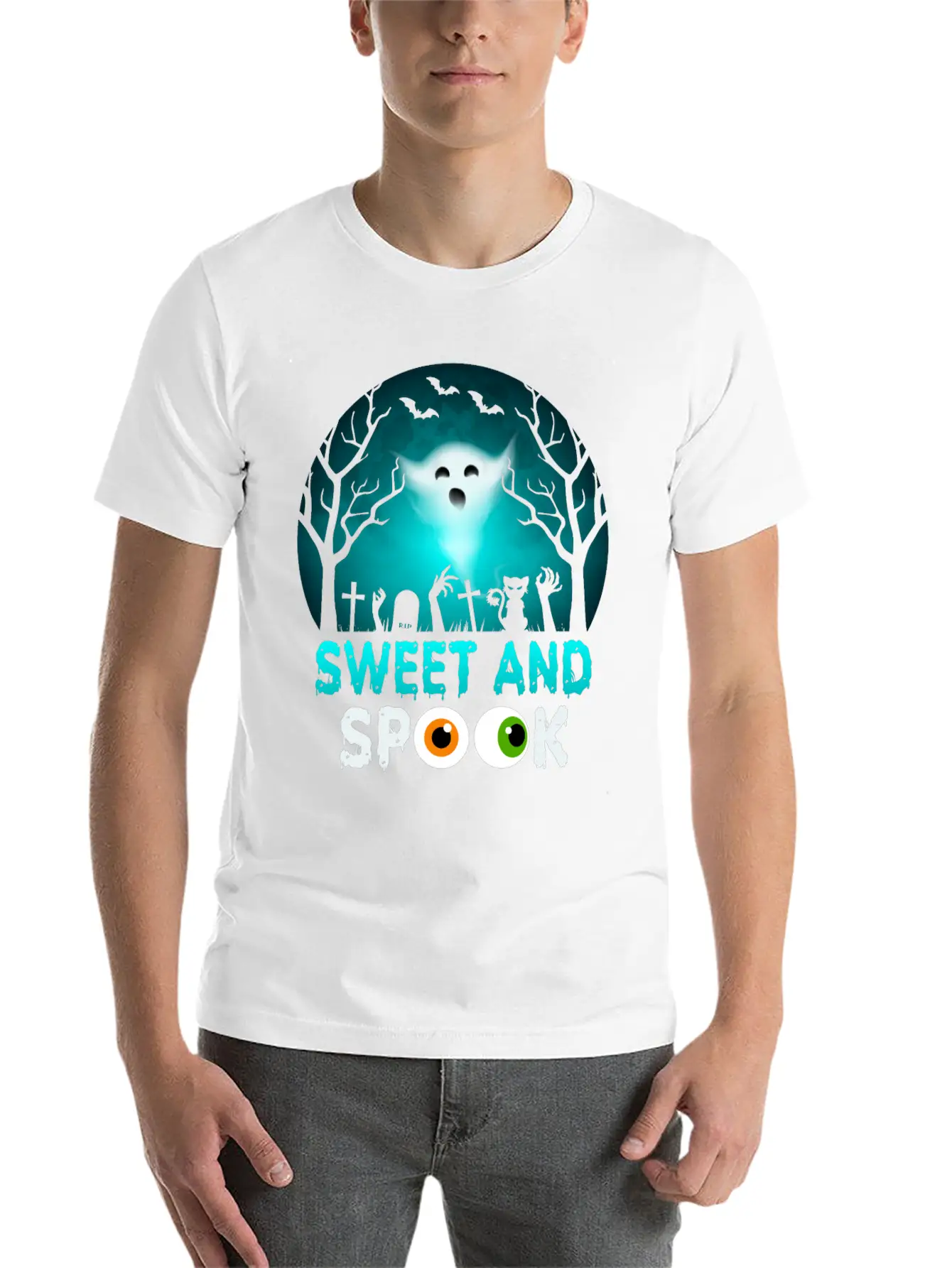 Sweet And Spook Nightmare Funny Halloween Essential Cotton Tee For Daily Outfits – Unisex Style
