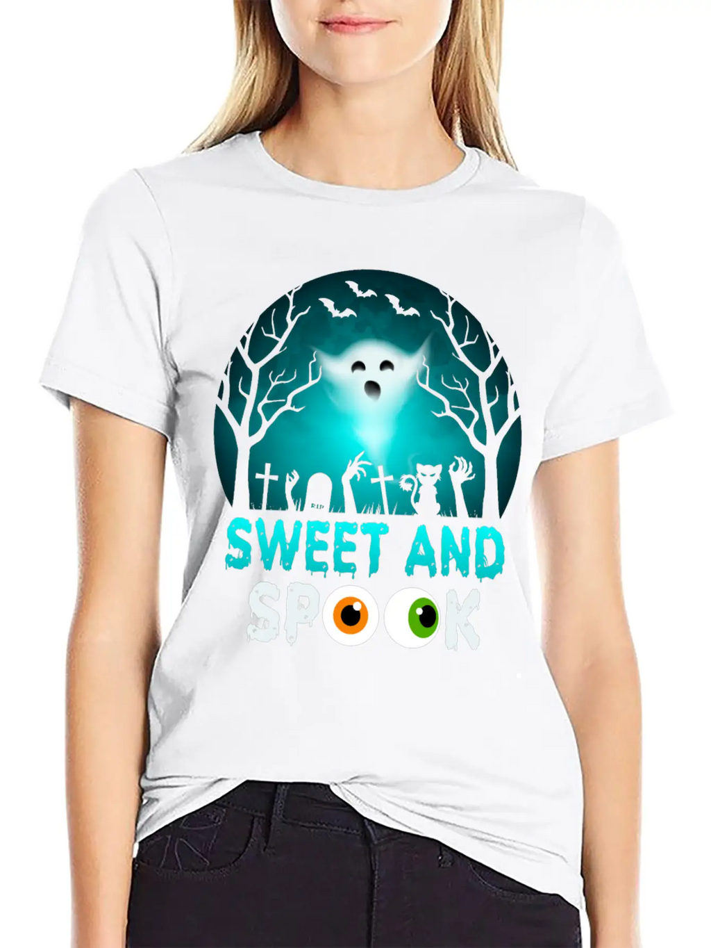 Sweet And Spook Nightmare Funny Halloween Essential Cotton Tee For Daily Outfits – Unisex Style