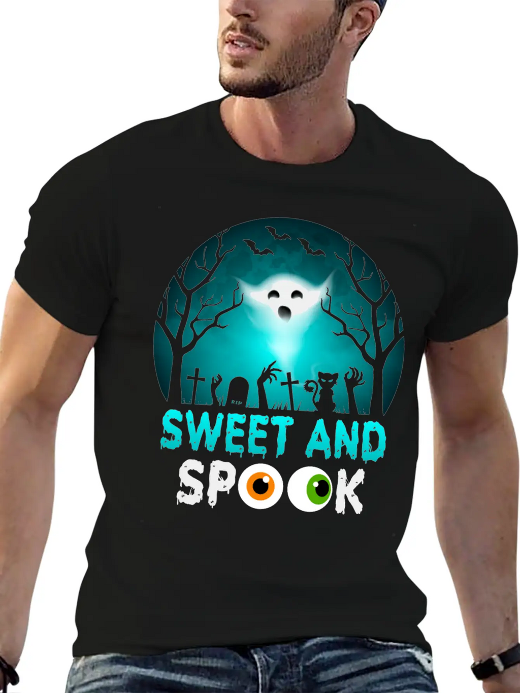 Sweet And Spook Nightmare Funny Halloween Essential Cotton Tee For Daily Outfits – Unisex Style