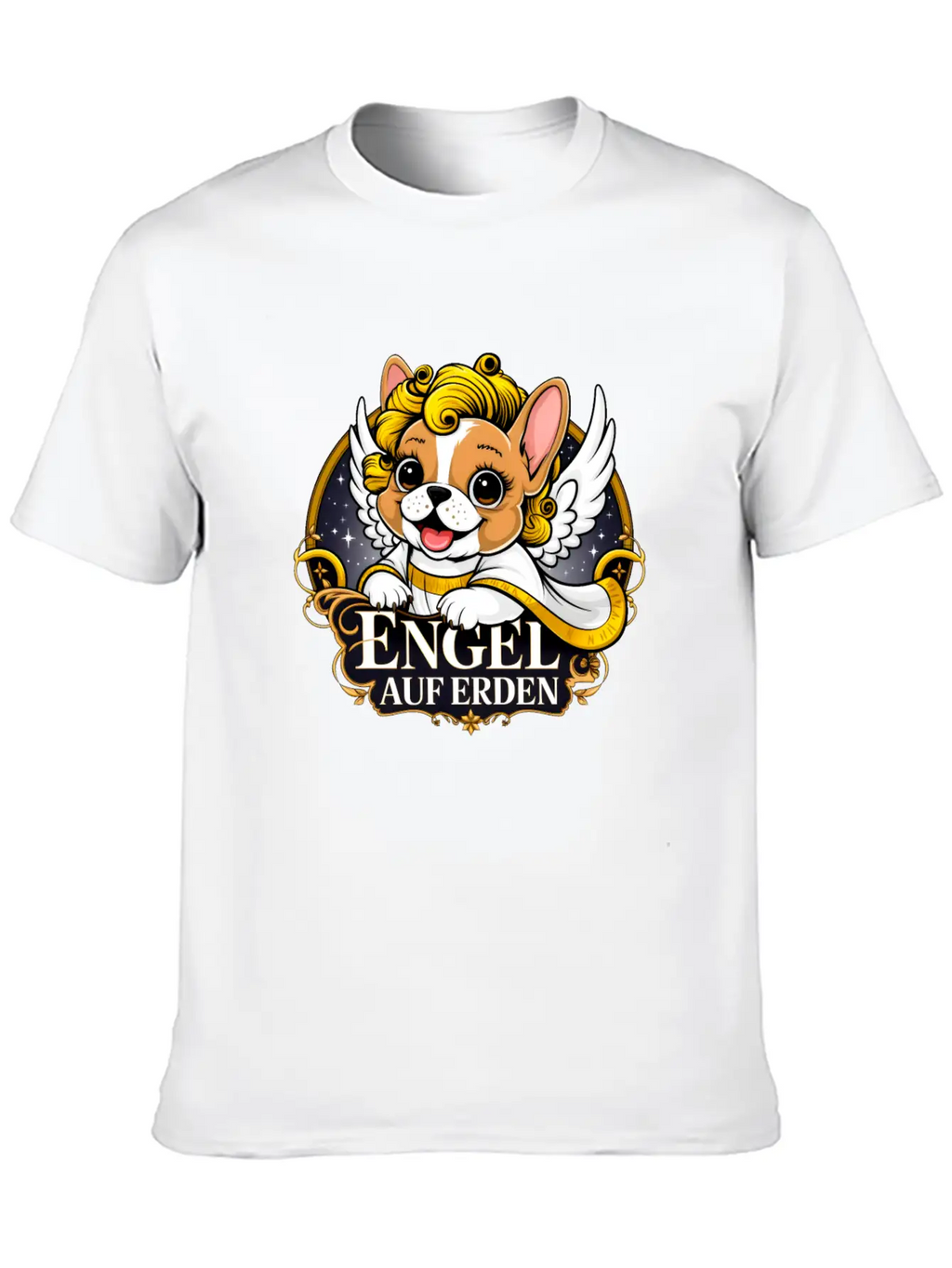 Sweet Frenchie Puppy As A Christ Child Classic Cotton Tee – Unisex Comfort For Any Season