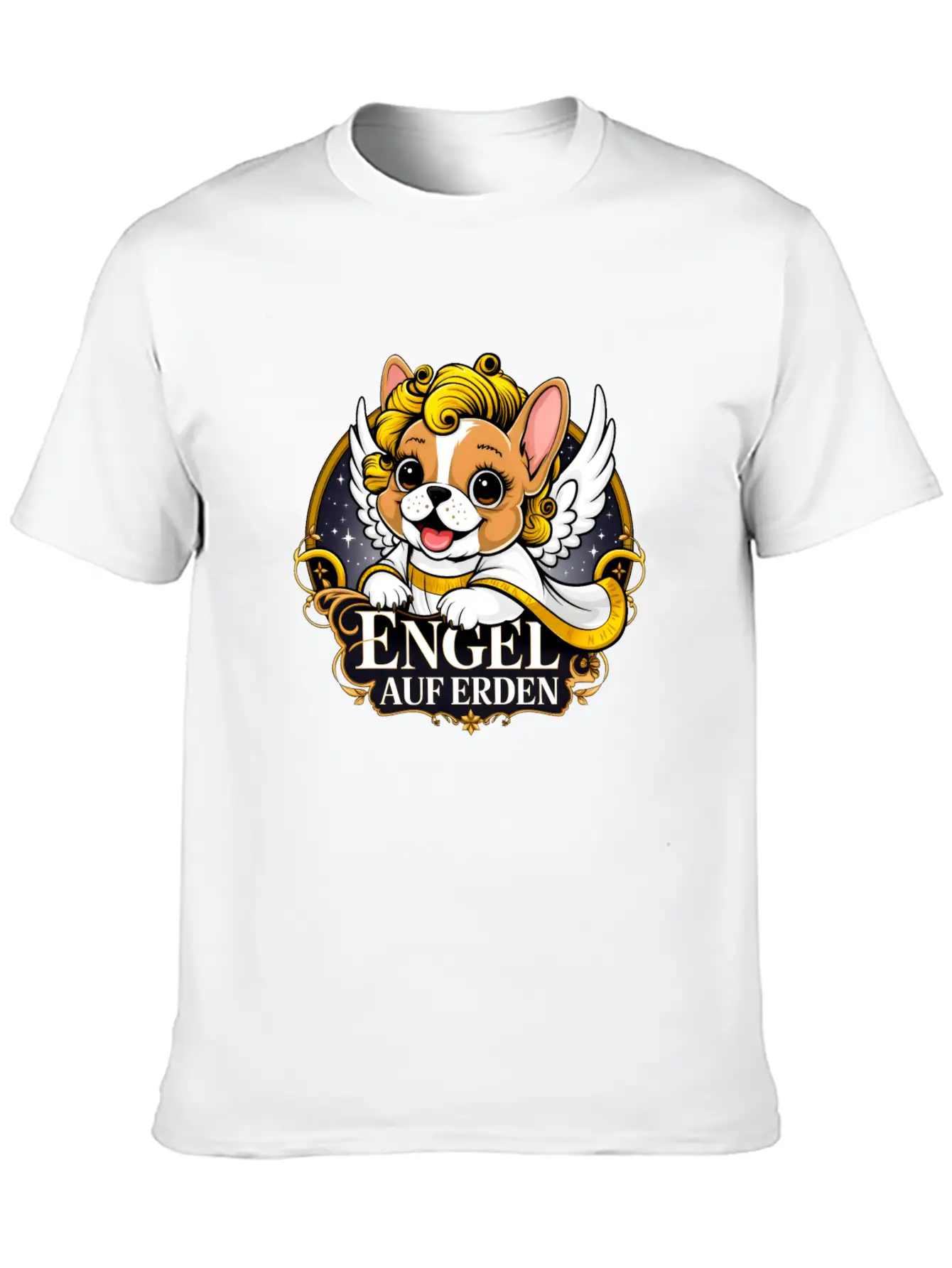 Sweet Frenchie Puppy As A Christ Child Classic Cotton Tee – Unisex Comfort For Any Season