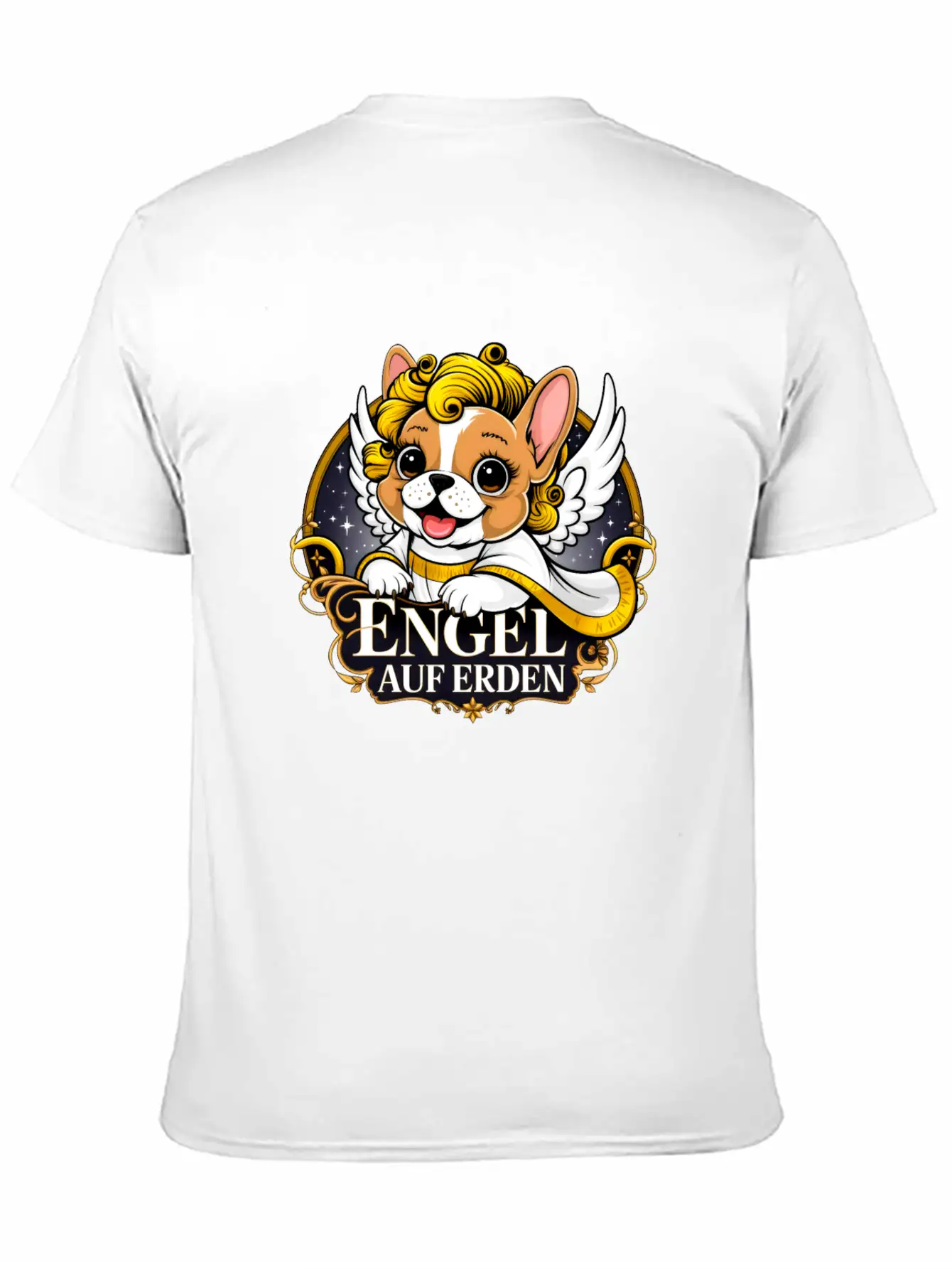 Sweet Frenchie Puppy As A Christ Child Classic Cotton Tee – Unisex Comfort For Any Season