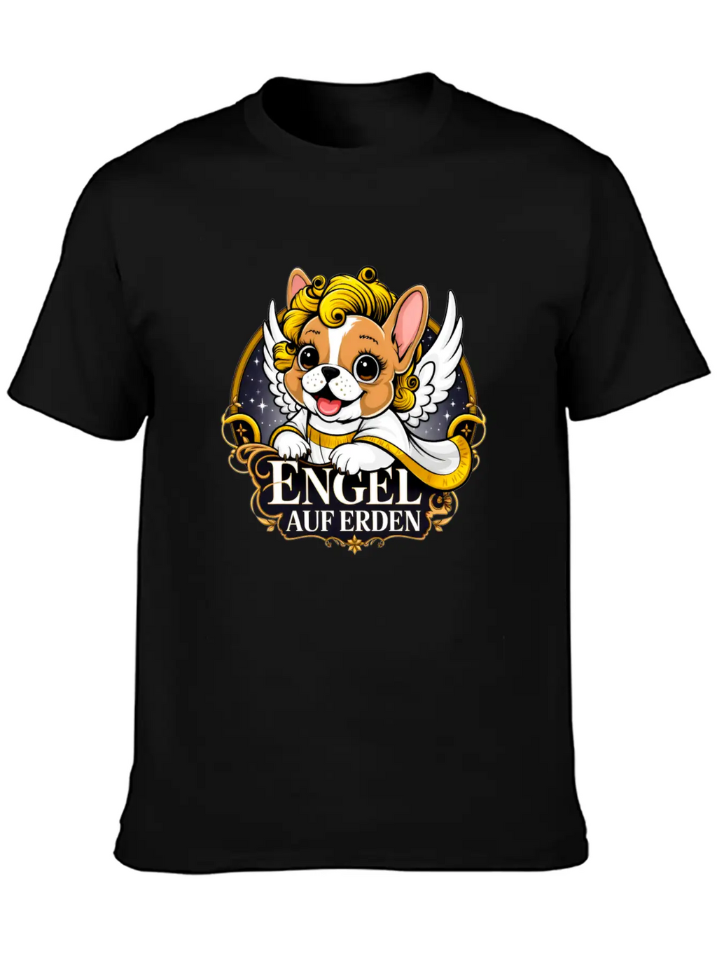 Sweet Frenchie Puppy As A Christ Child Classic Cotton Tee – Unisex Comfort For Any Season