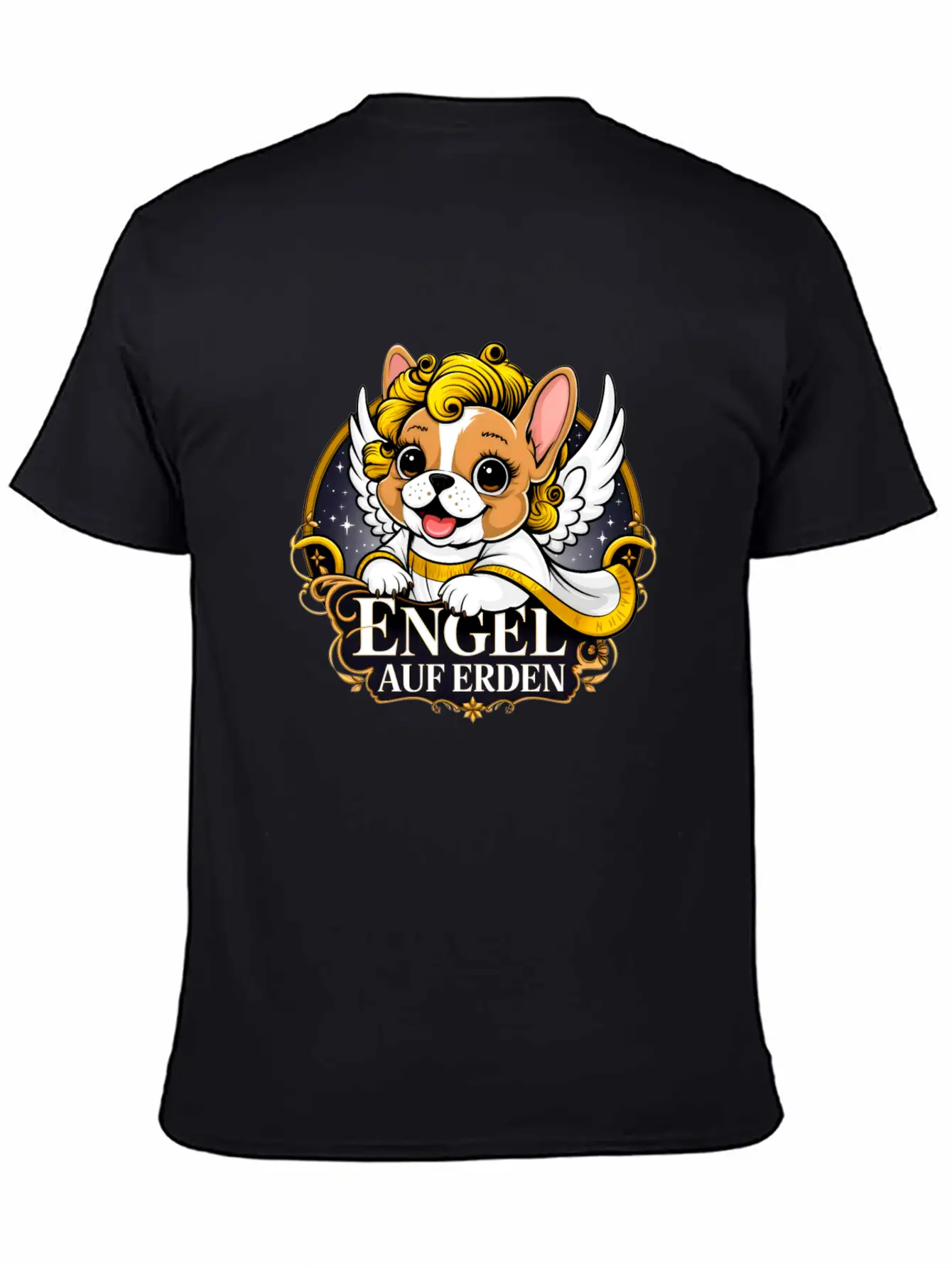 Sweet Frenchie Puppy As A Christ Child Classic Cotton Tee – Unisex Comfort For Any Season