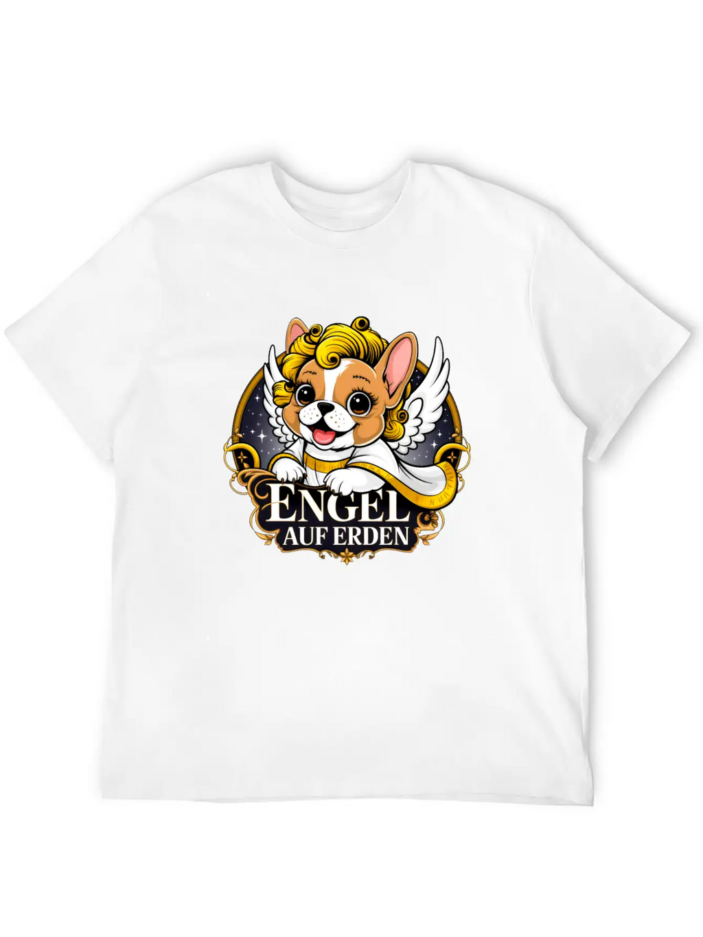 Sweet Frenchie Puppy As A Christ Child Classic Cotton Tee – Unisex Comfort For Any Season