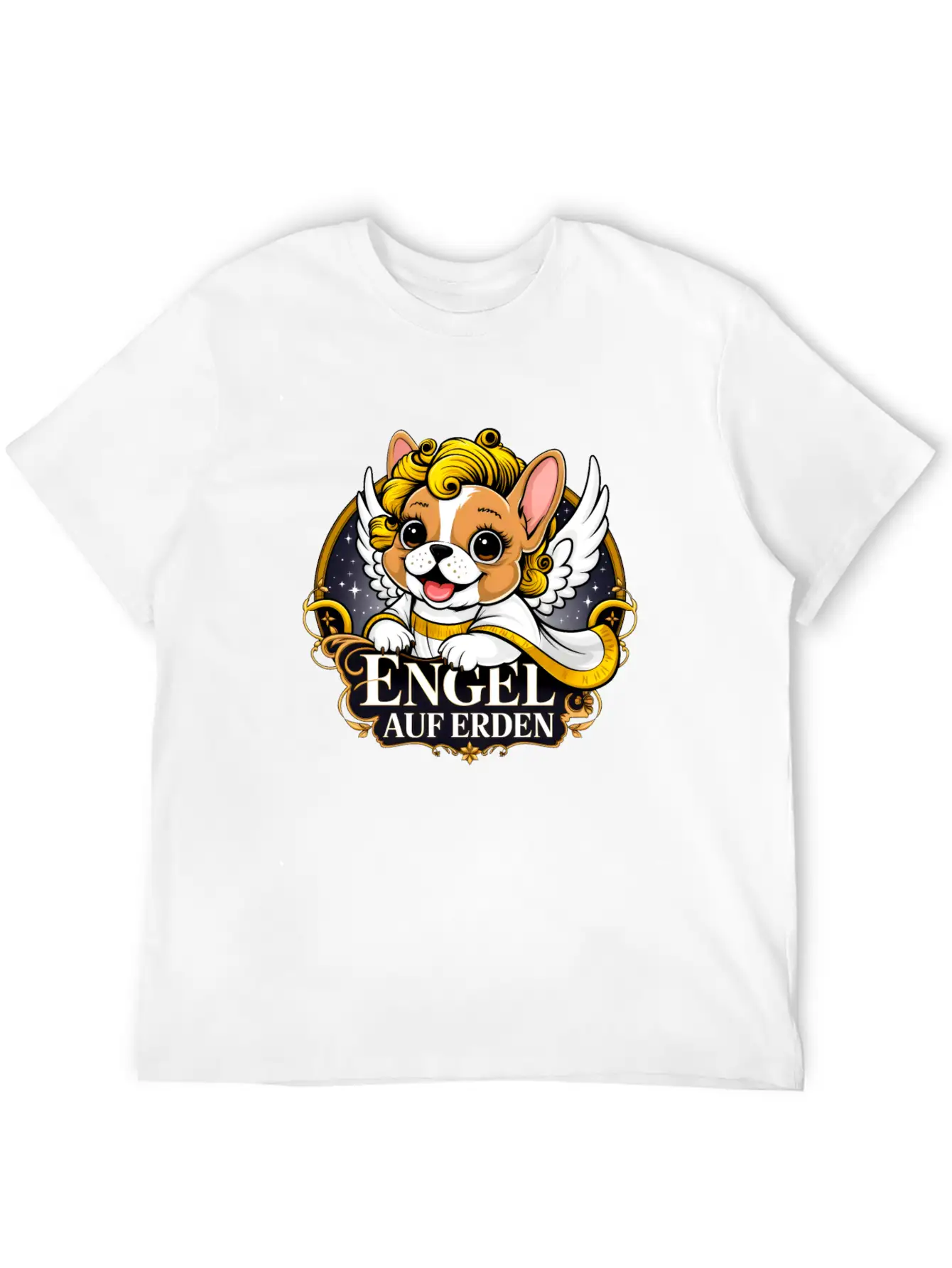 Sweet Frenchie Puppy As A Christ Child Classic Cotton Tee – Unisex Comfort For Any Season