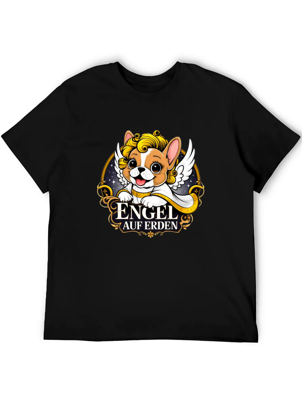 Sweet Frenchie Puppy As A Christ Child Classic Cotton Tee – Unisex Comfort For Any Season