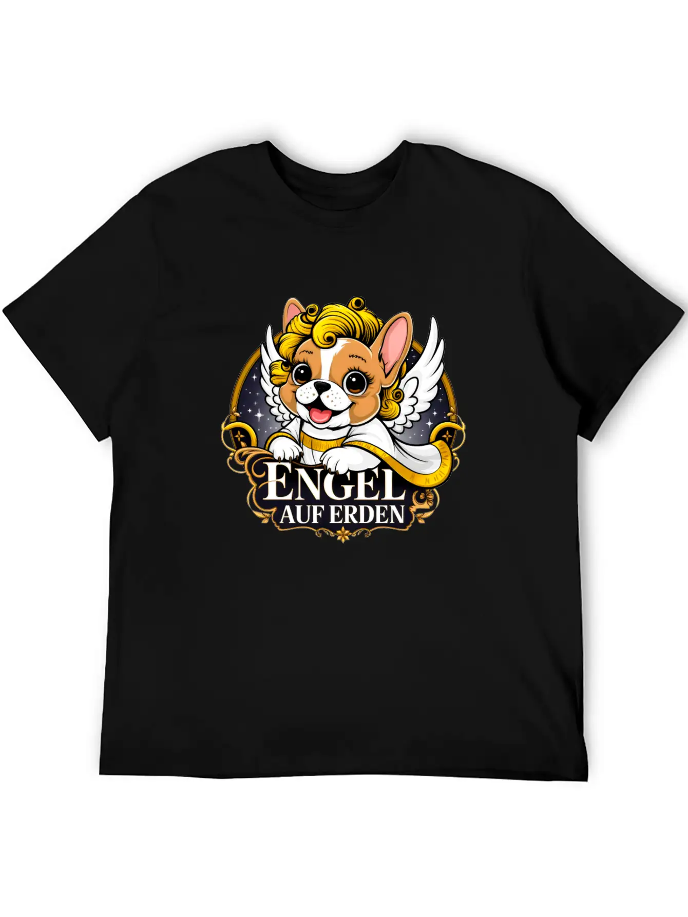 Sweet Frenchie Puppy As A Christ Child Classic Cotton Tee – Unisex Comfort For Any Season