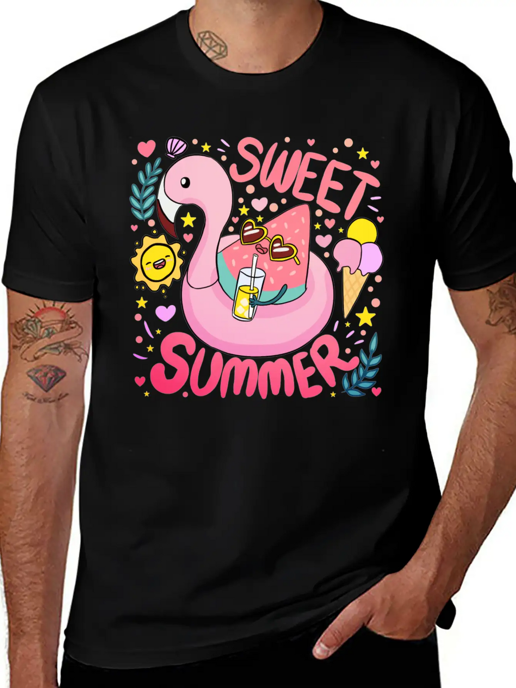 Sweet Summer A Fun And Colourful Summer Time Breathable Graphic T-Shirt – Perfect For Casual Days