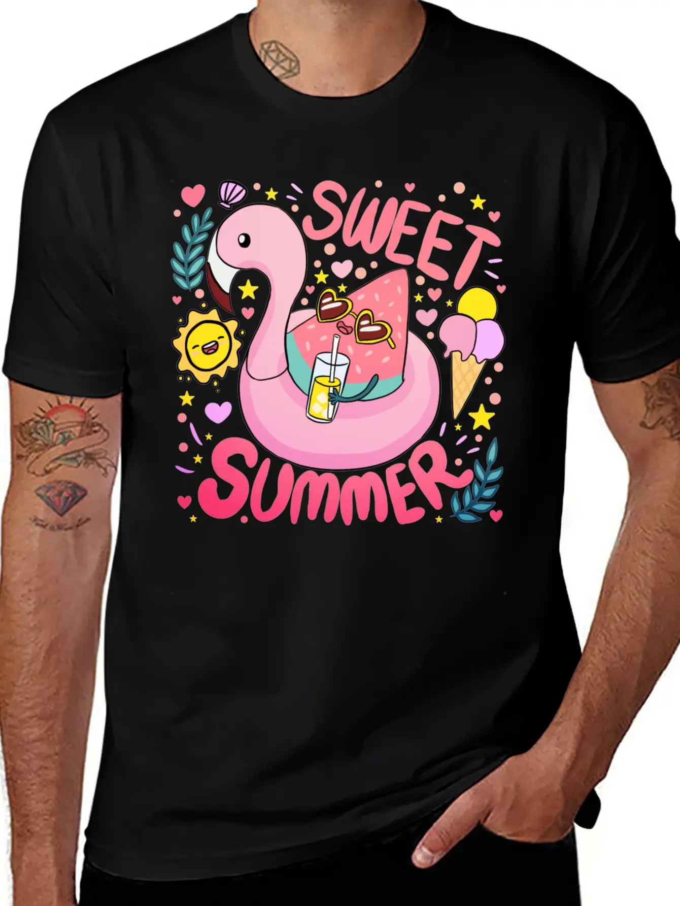 Sweet Summer A Fun And Colourful Summer Time Breathable Graphic T-Shirt – Perfect For Casual Days