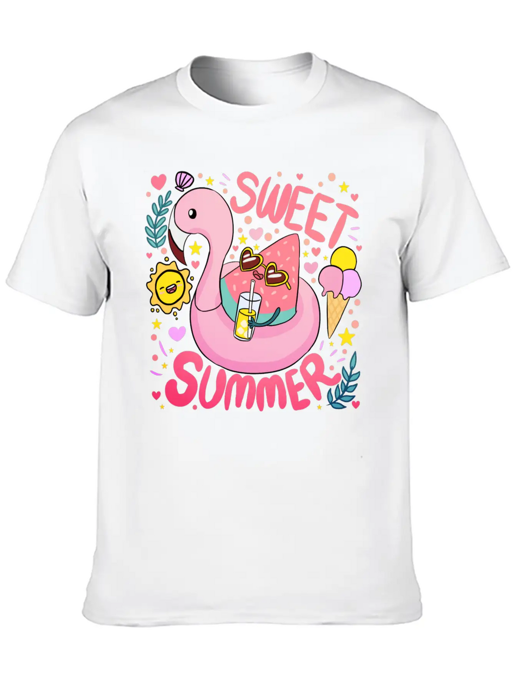 Sweet Summer A Fun And Colourful Summer Time Breathable Graphic T-Shirt – Perfect For Casual Days