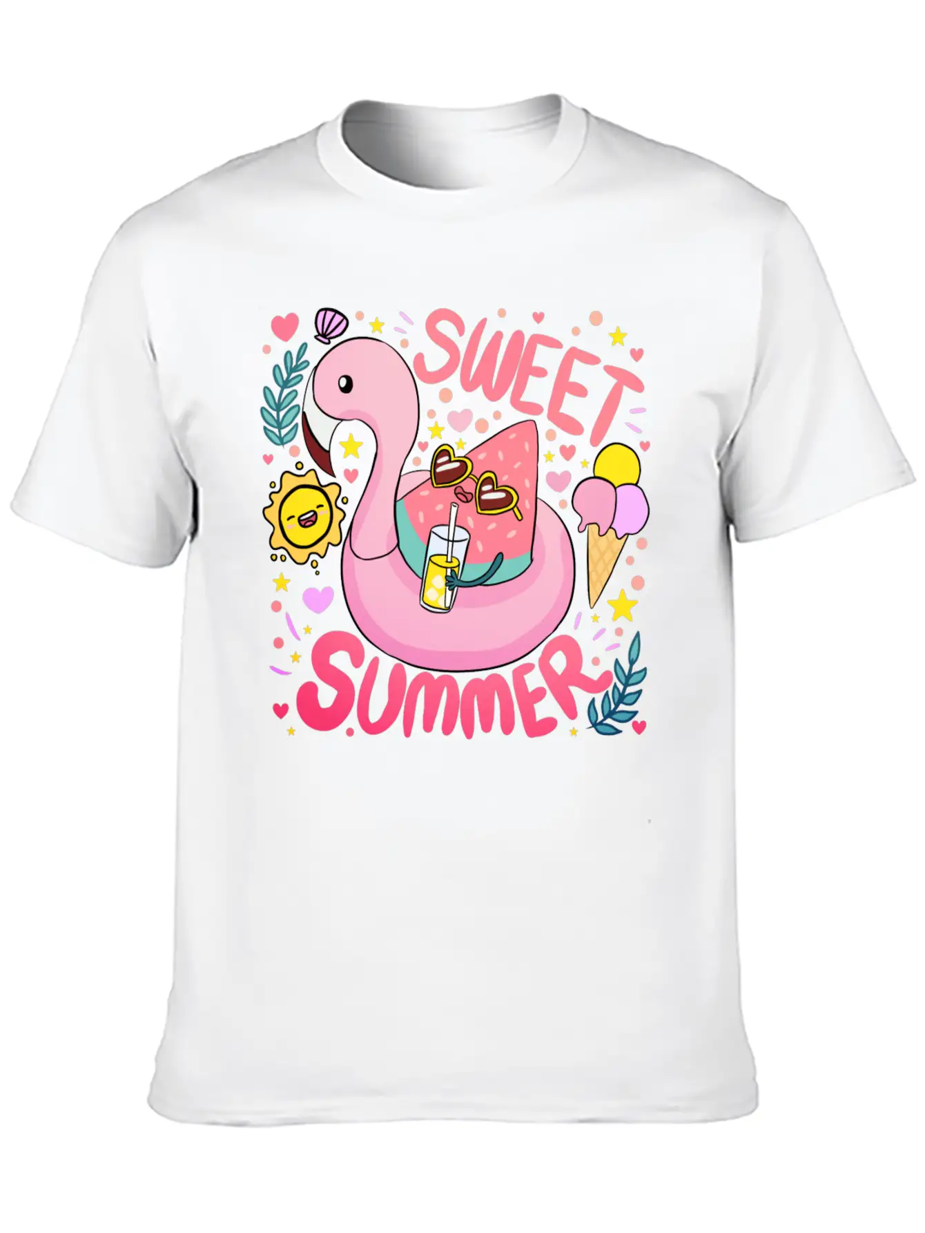 Sweet Summer A Fun And Colourful Summer Time Breathable Graphic T-Shirt – Perfect For Casual Days