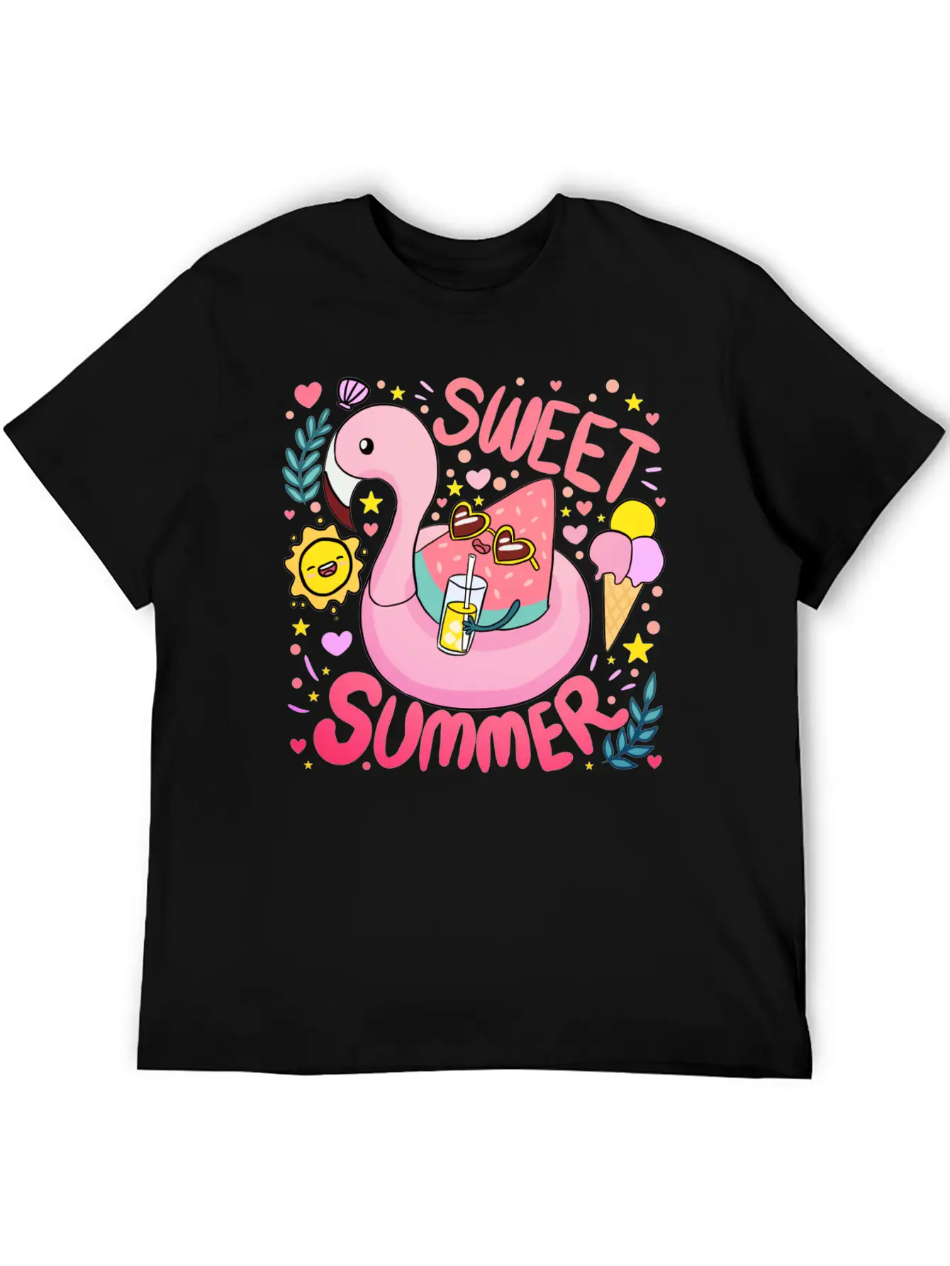 Sweet Summer A Fun And Colourful Summer Time Breathable Graphic T-Shirt – Perfect For Casual Days