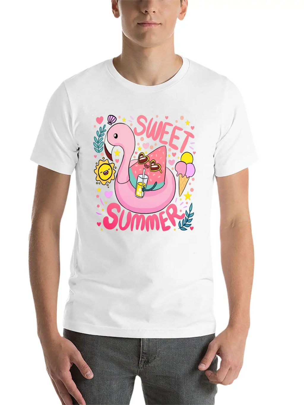 Sweet Summer A Fun And Colourful Summer Time Breathable Graphic T-Shirt – Perfect For Casual Days