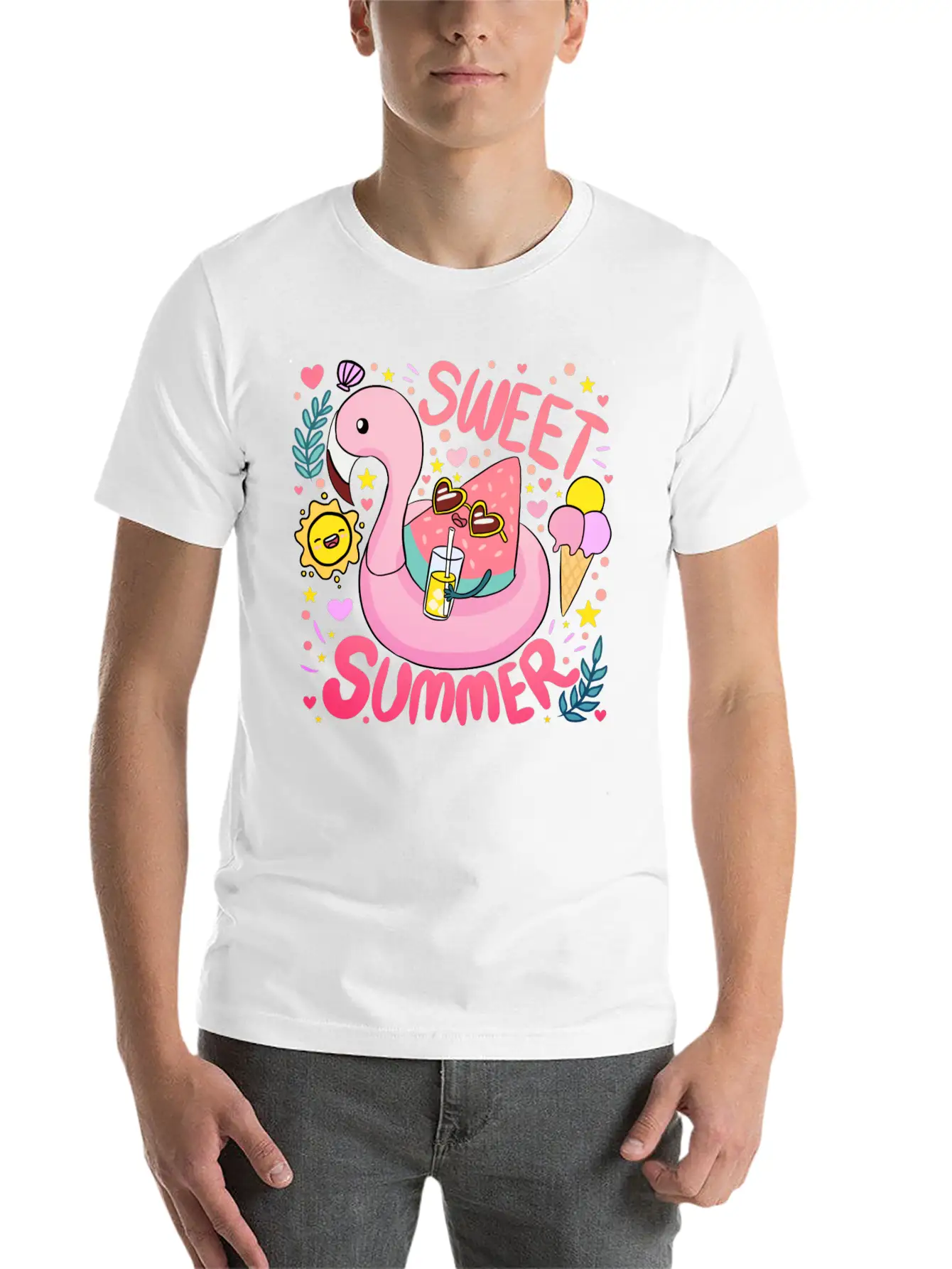 Sweet Summer A Fun And Colourful Summer Time Breathable Graphic T-Shirt – Perfect For Casual Days
