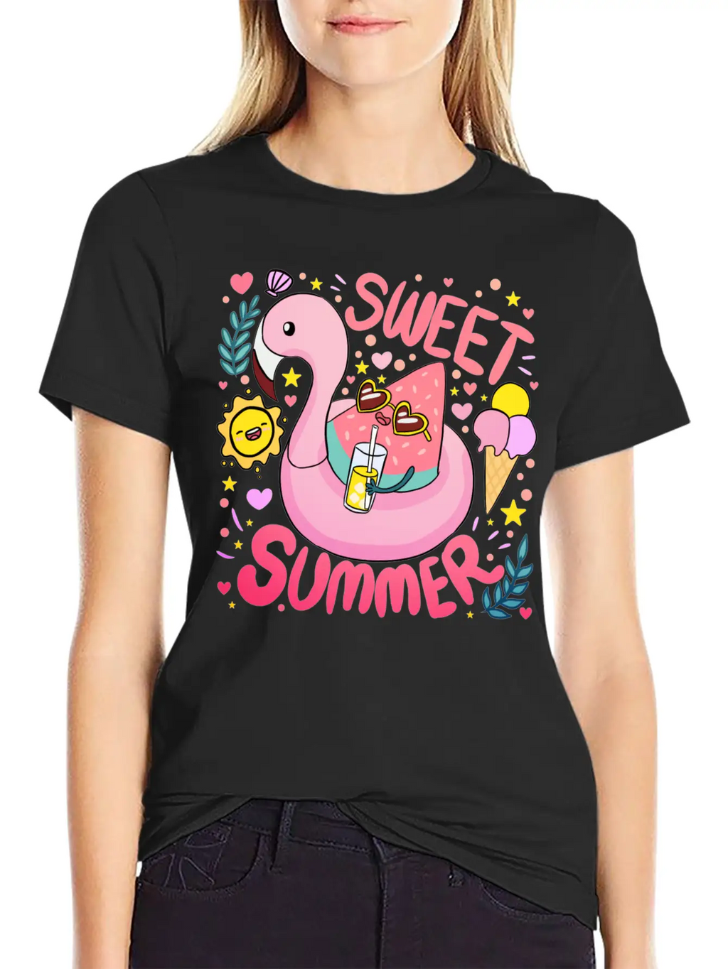 Sweet Summer A Fun And Colourful Summer Time Breathable Graphic T-Shirt – Perfect For Casual Days