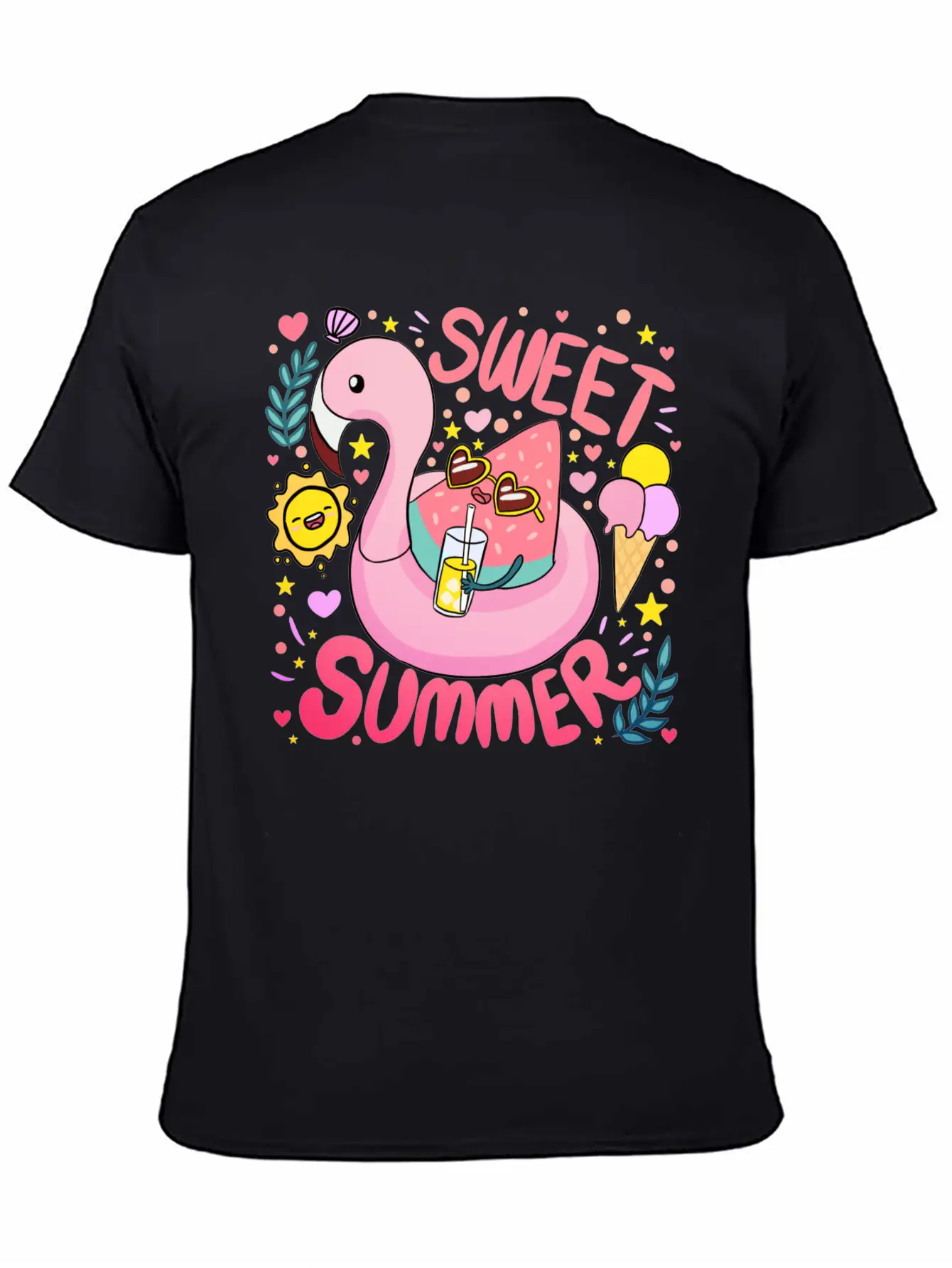 Sweet Summer A Fun And Colourful Summer Time Breathable Graphic T-Shirt – Perfect For Casual Days