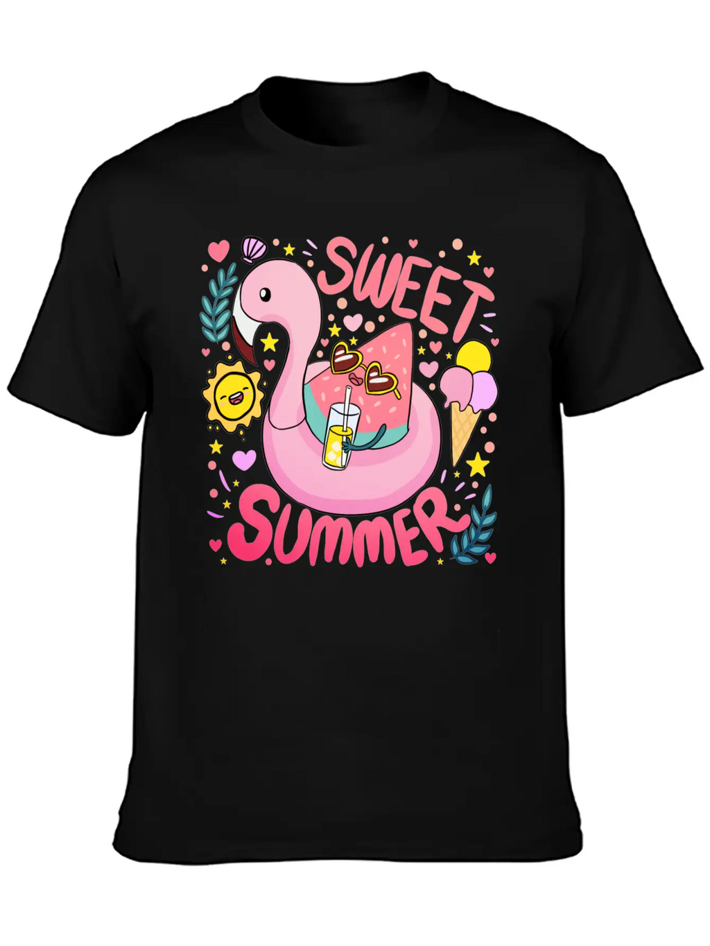 Sweet Summer A Fun And Colourful Summer Time Breathable Graphic T-Shirt – Perfect For Casual Days