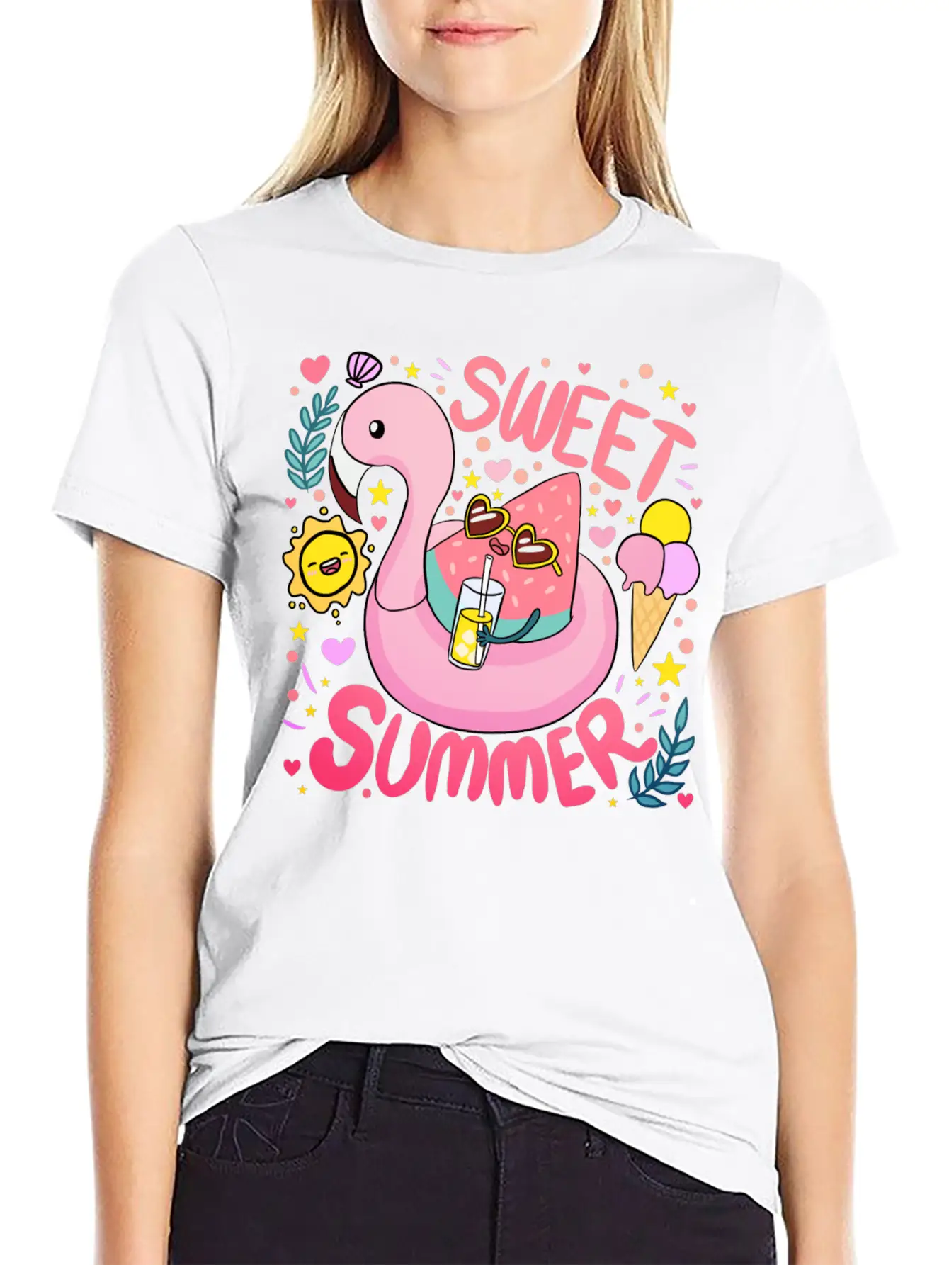 Sweet Summer A Fun And Colourful Summer Time Breathable Graphic T-Shirt – Perfect For Casual Days
