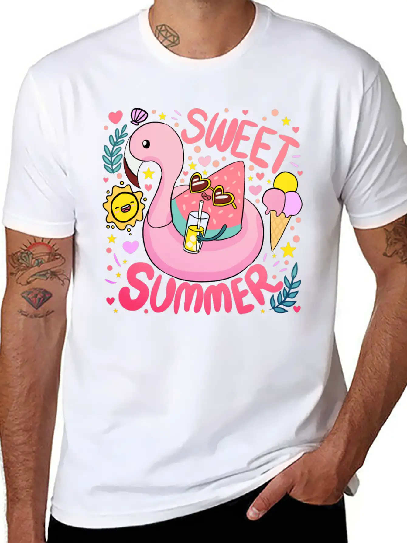 Sweet Summer A Fun And Colourful Summer Time Breathable Graphic T-Shirt – Perfect For Casual Days