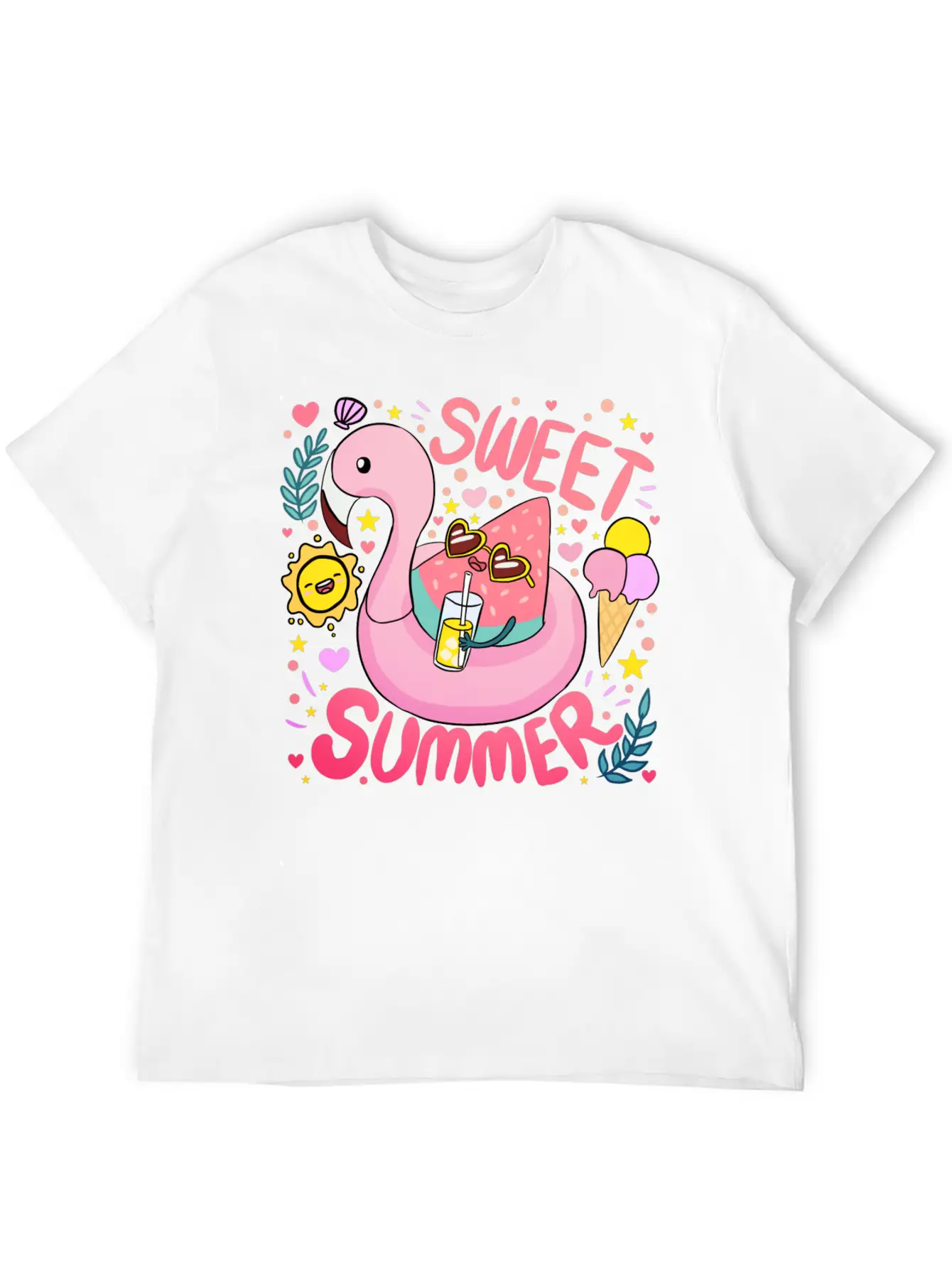 Sweet Summer A Fun And Colourful Summer Time Breathable Graphic T-Shirt – Perfect For Casual Days