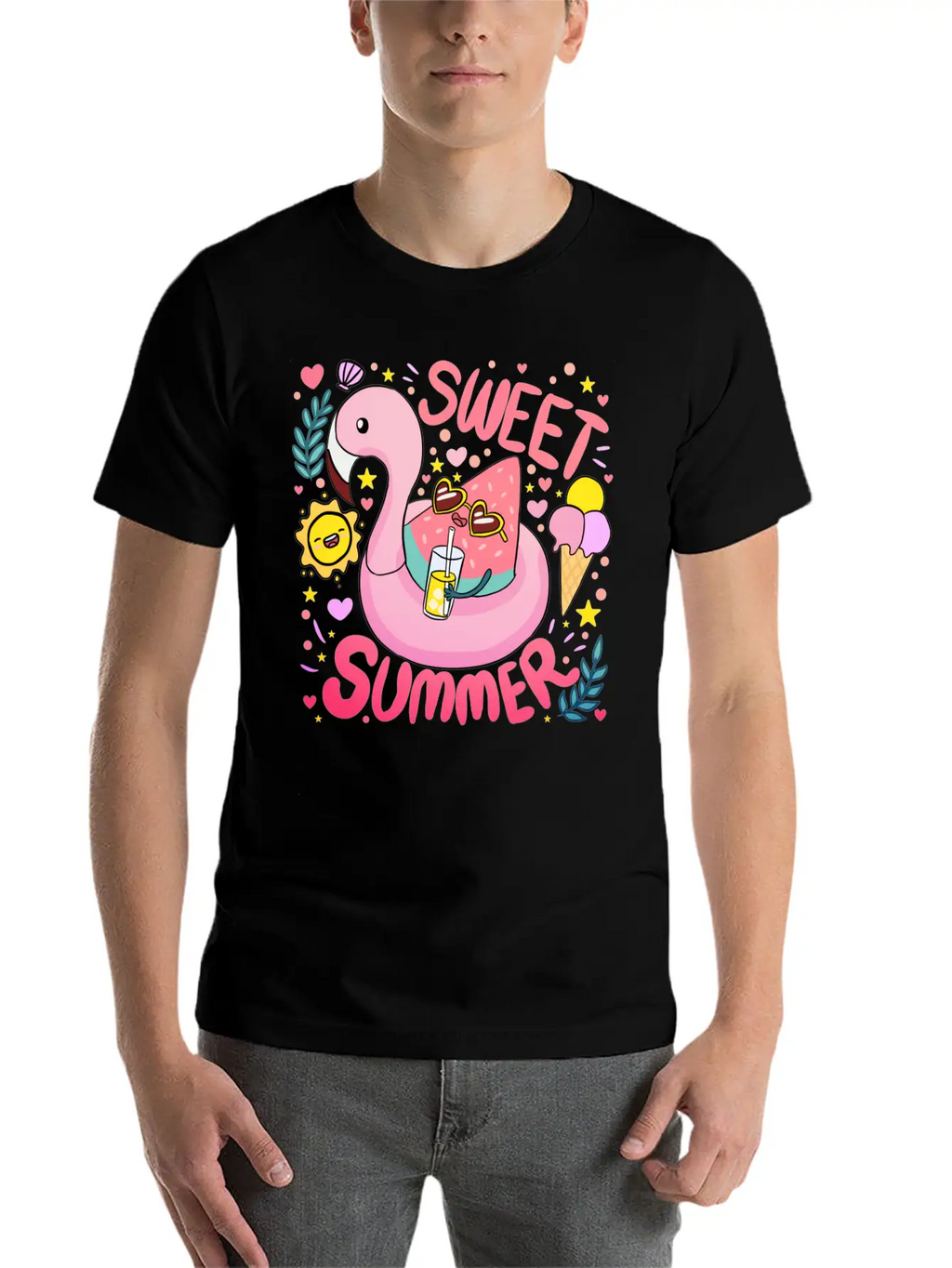 Sweet Summer A Fun And Colourful Summer Time Breathable Graphic T-Shirt – Perfect For Casual Days