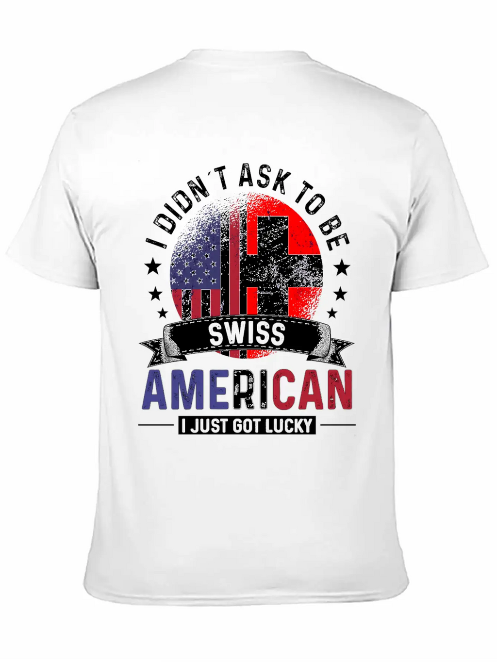 Swiss American Flags Pride Switzerland Flag Relaxed Everyday Tee – Lightweight And Durable Cotton