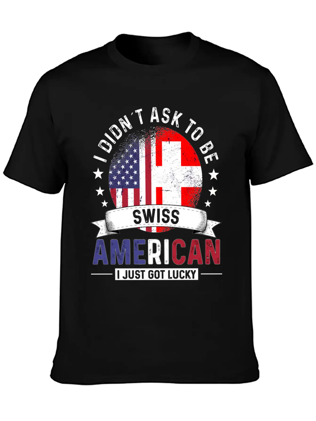 Swiss American Flags Pride Switzerland Flag Relaxed Everyday Tee – Lightweight And Durable Cotton