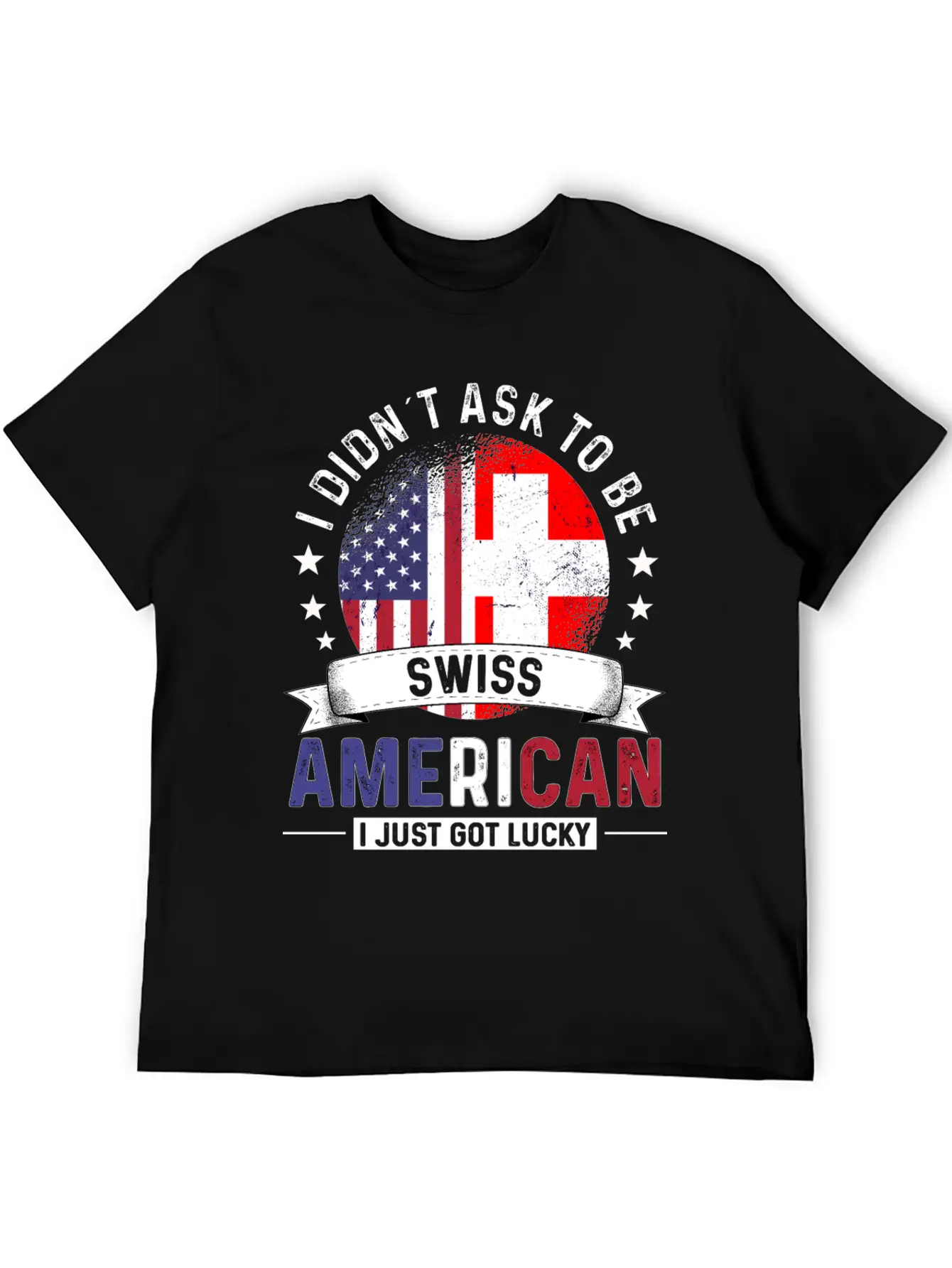 Swiss American Flags Pride Switzerland Flag Relaxed Everyday Tee – Lightweight And Durable Cotton
