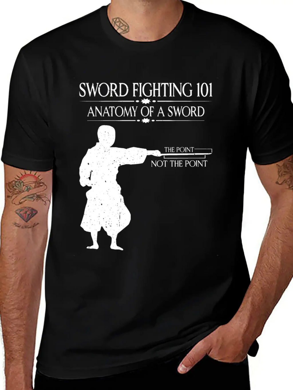 Sword Fighting 101 Anatomy Of A Sword 7 Relaxed Everyday Tee – Lightweight And Durable Cotton