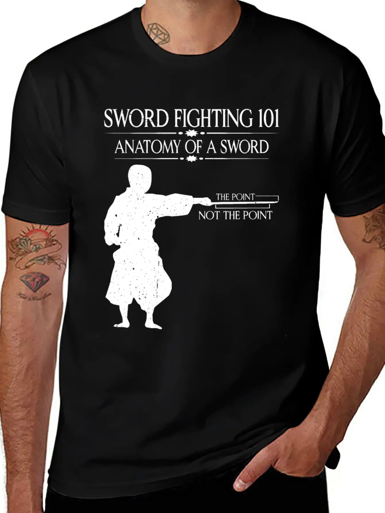 Sword Fighting 101 Anatomy Of A Sword 7 Relaxed Everyday Tee – Lightweight And Durable Cotton
